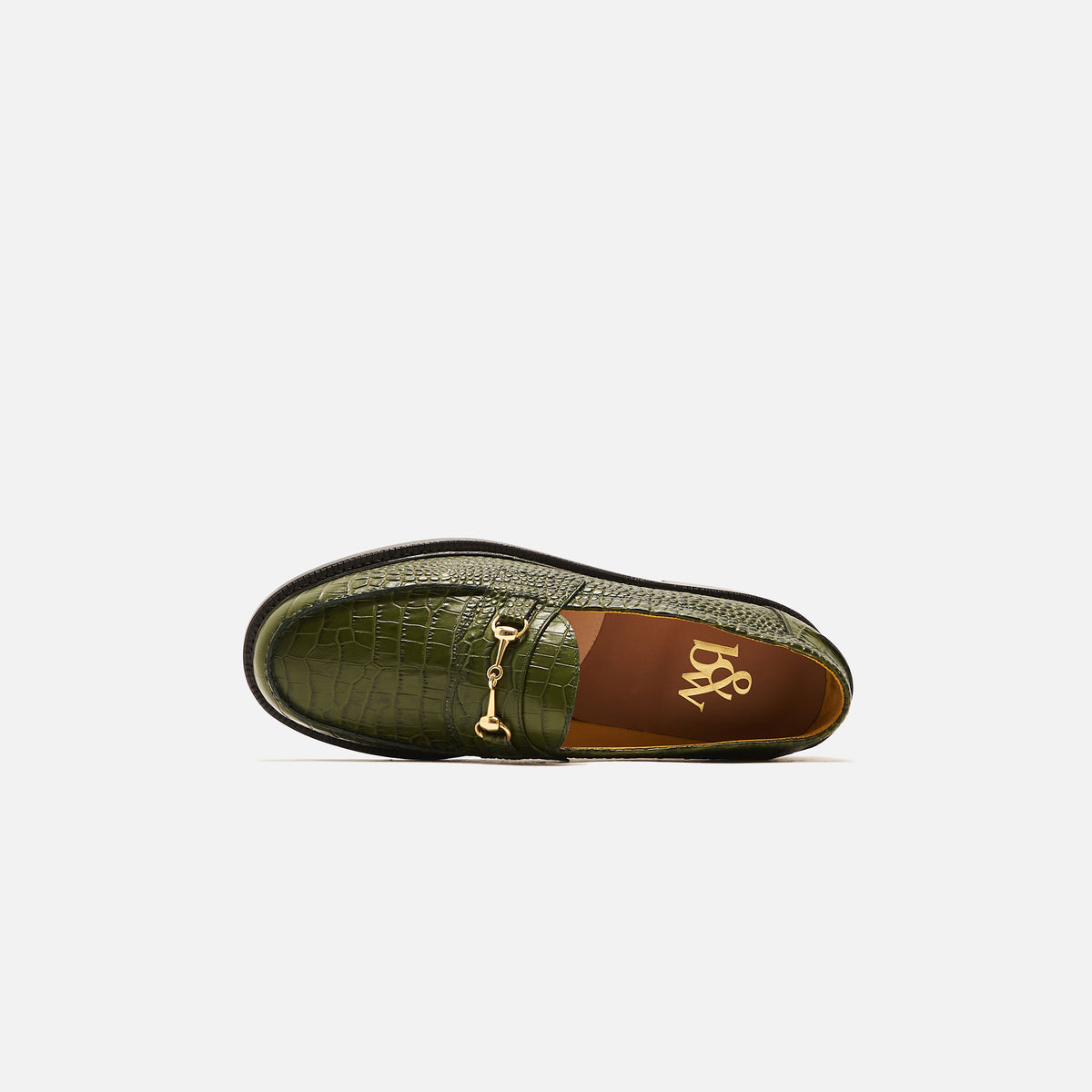 Blackstock & Weber The Mason Horse Bit Loafer - Green Croc