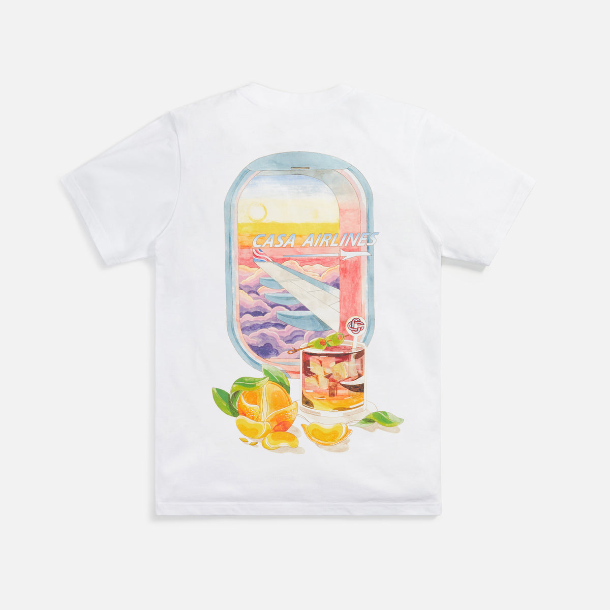 Casablanca Panoramique Printed Tee - White