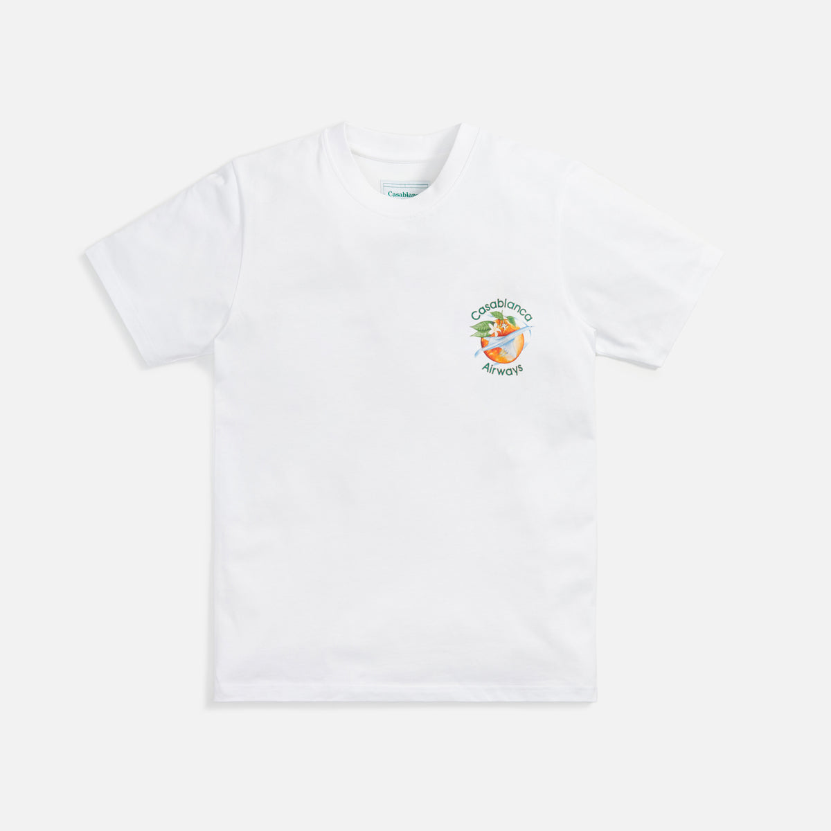 Casablanca Orbite Autour De L'Orange Screen Printed Tee - White
