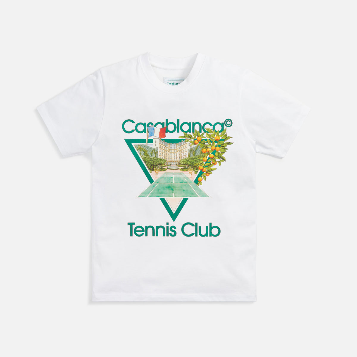 Casablanca Tennis Club Icon Printed Tee - White