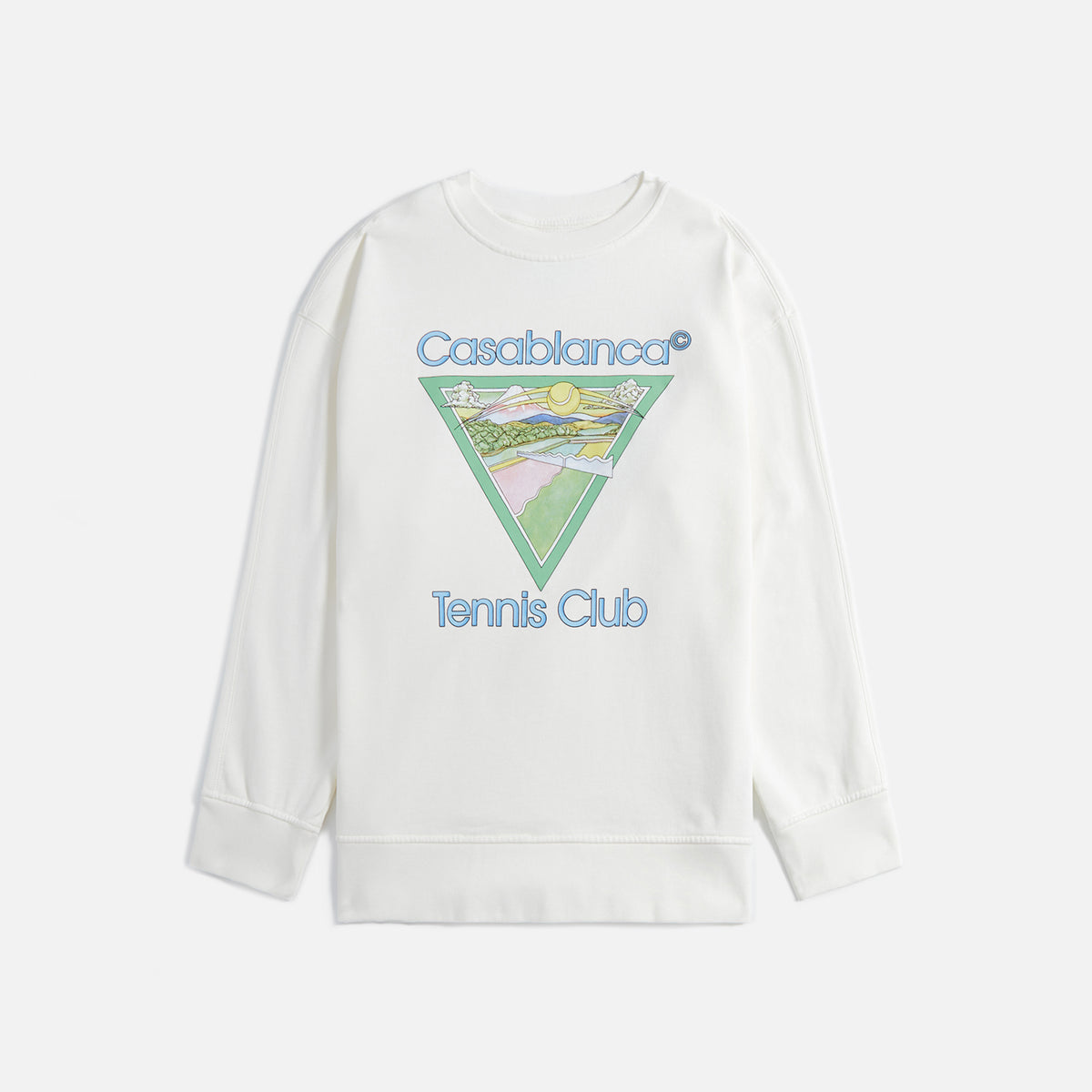 Casablanca Screen Printed Boyfriend Sweatshirt - White