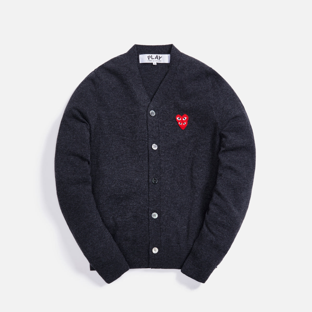 Comme des Garçons Play Cardigan - Charcoal