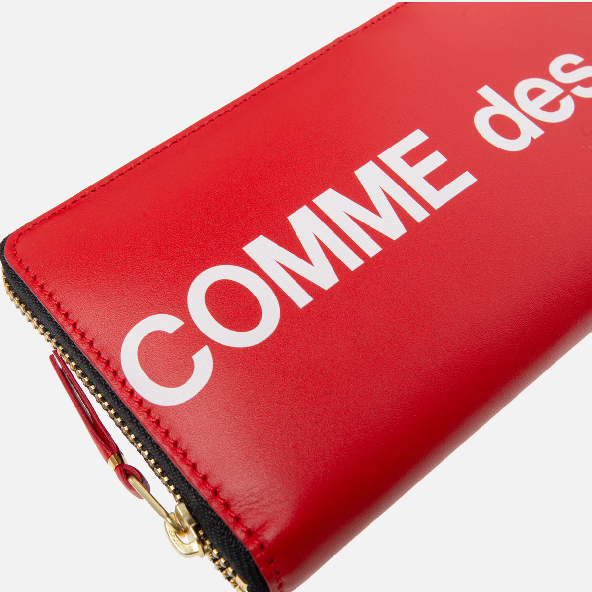CDG Pocket Long Zip Wallet Huge Logo - Red