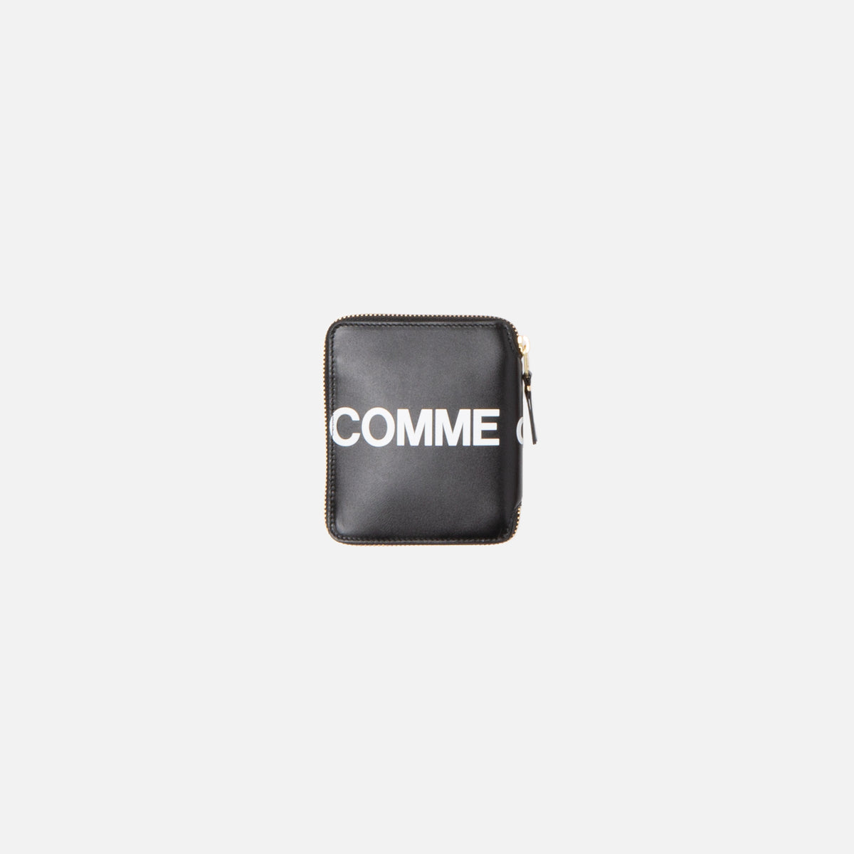 CDG Pocket Zip Around Wallet Huge Logo - Black