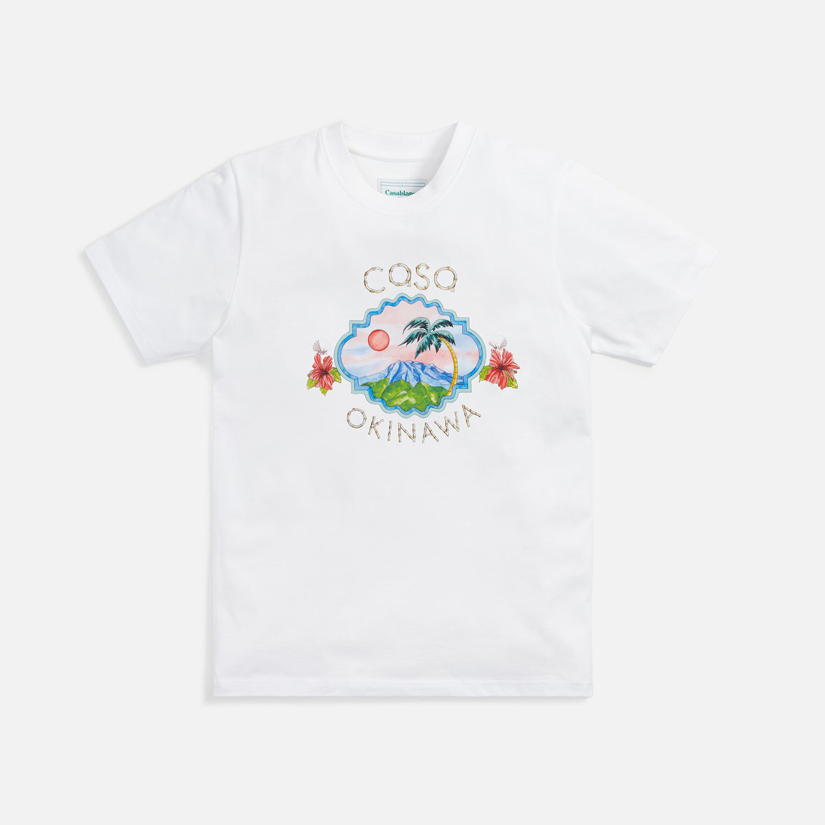 Casablanca Printed Tee Casa Okinawa - White
