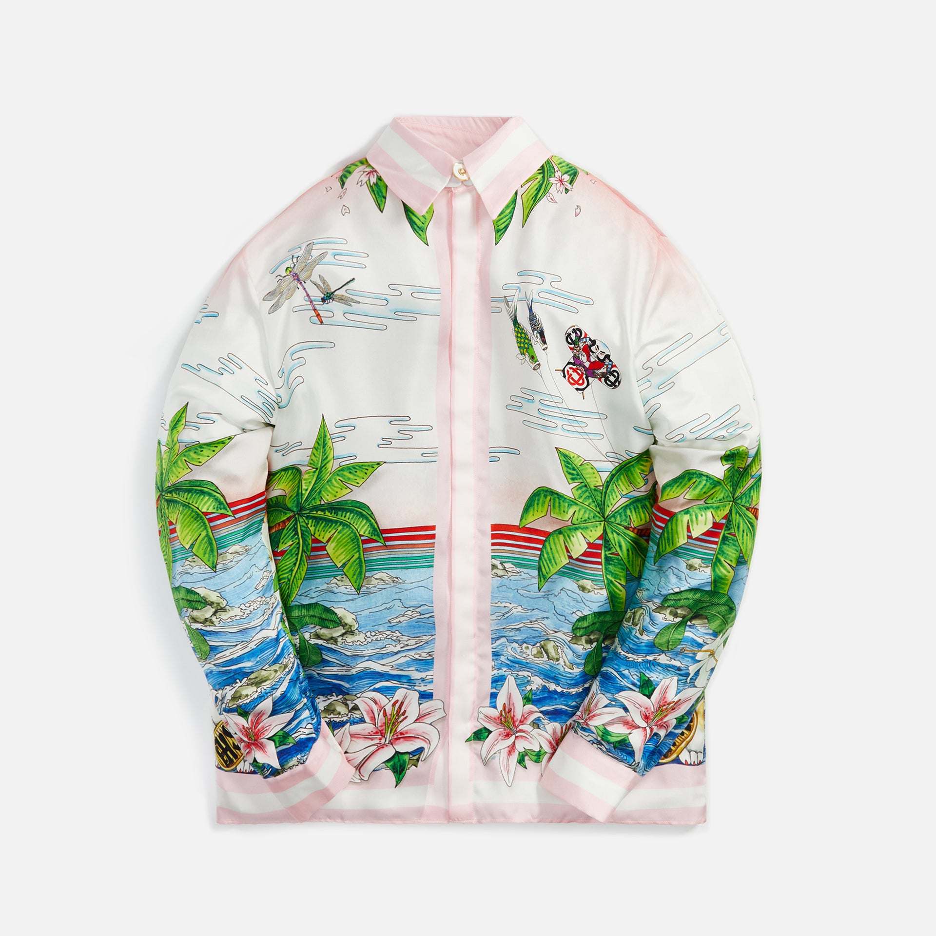Casablanca L/S Silk Shirt Table Tennis Club Sunset - Multi