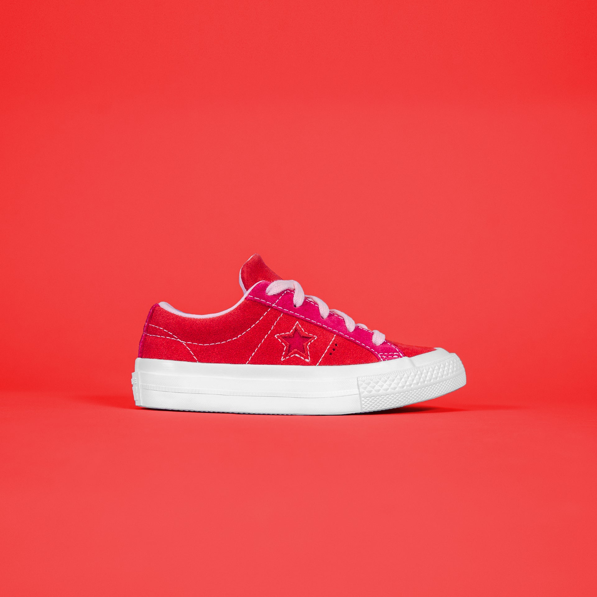 Converse One Star Ox Enamel - Red / Pink Pop