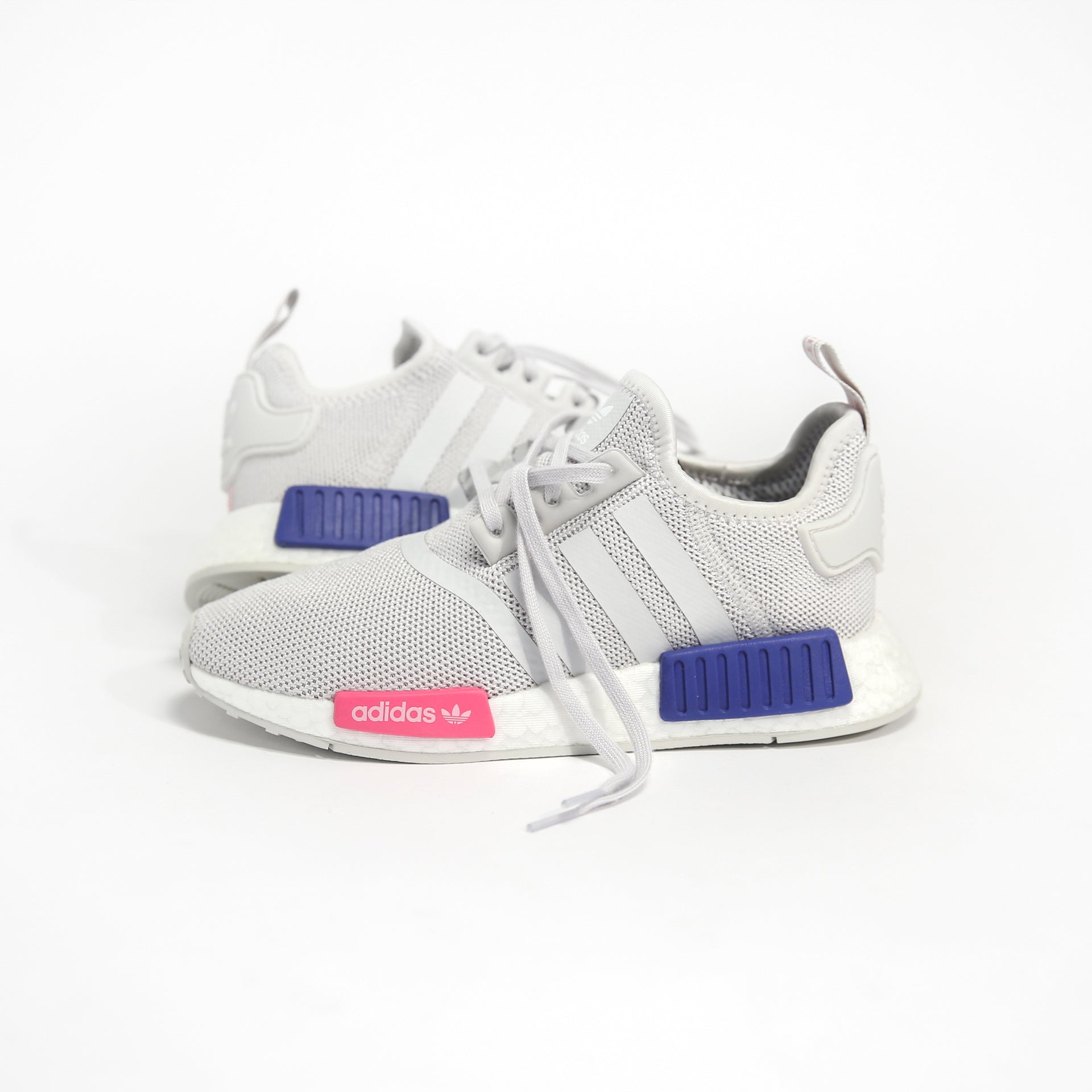 adidas Grade School NMD R1 - Grey One / Shock Pink