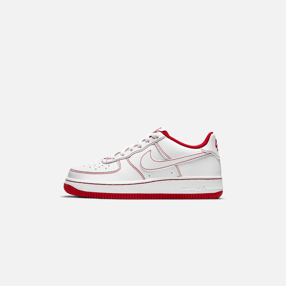 Nike Grade School Air Force 1 Stitch - White / University Red