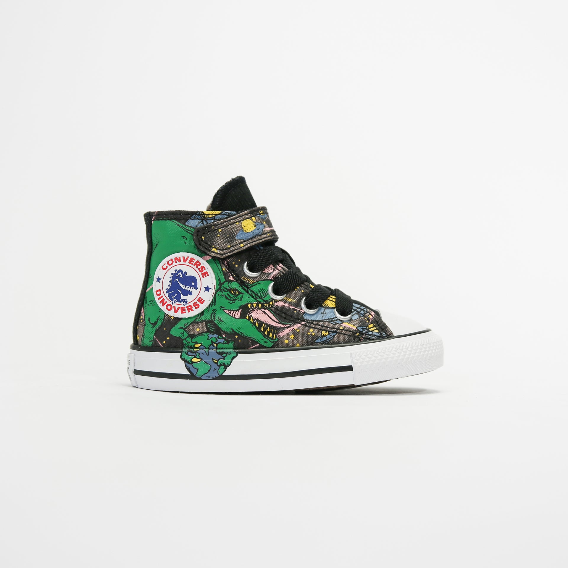 Converse Toddler Chuck Taylor All Star Interstellar Dinos 1V Hi - Mason Taupe / Bold Kiwi / Black