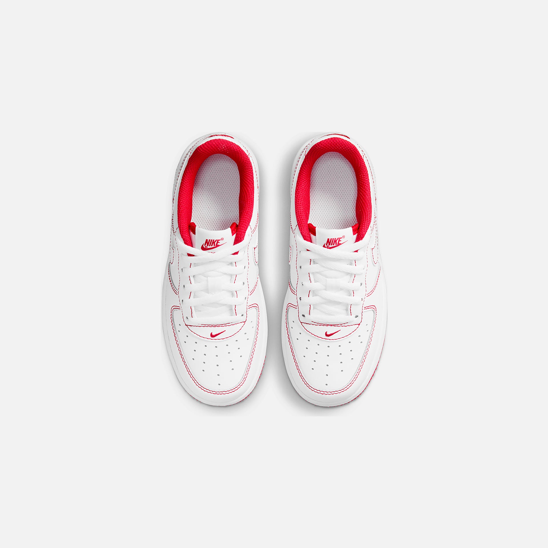 Nike Pre-School Air Force 1 Stitch - White / University Red