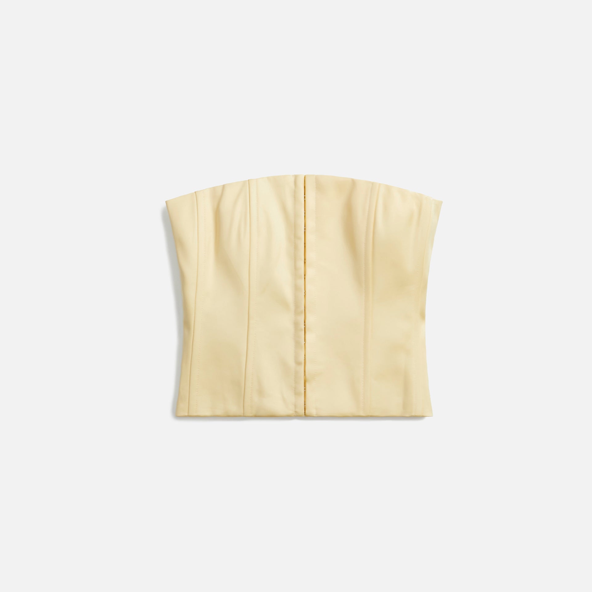 GUIZIO Satin Corset - Pale Yellow