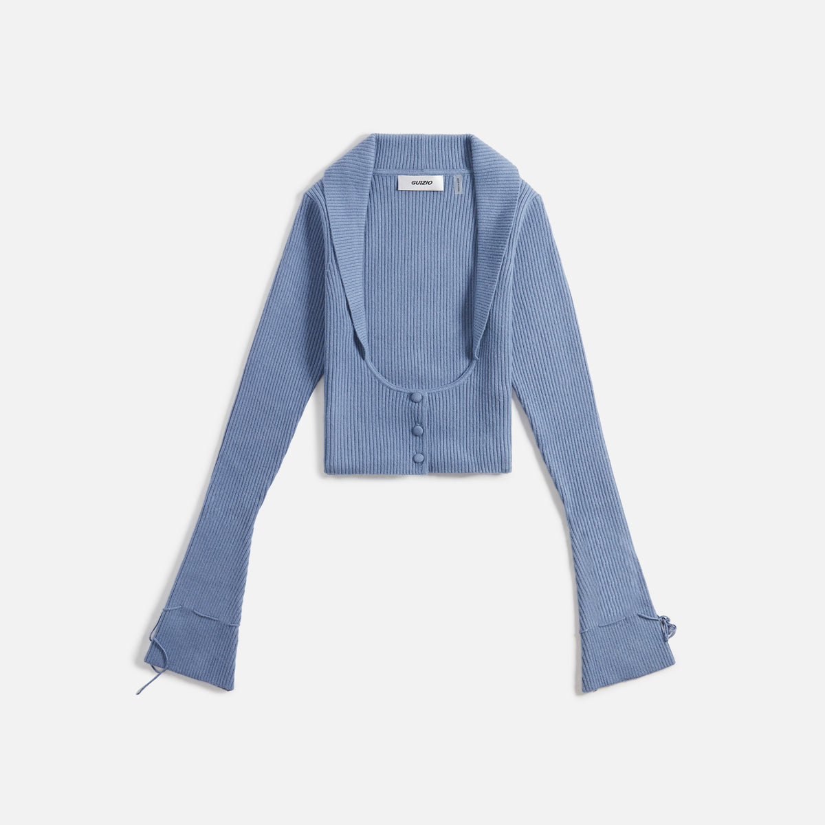 GUIZIO Cielo Ribbed Blazer - Denim Blue