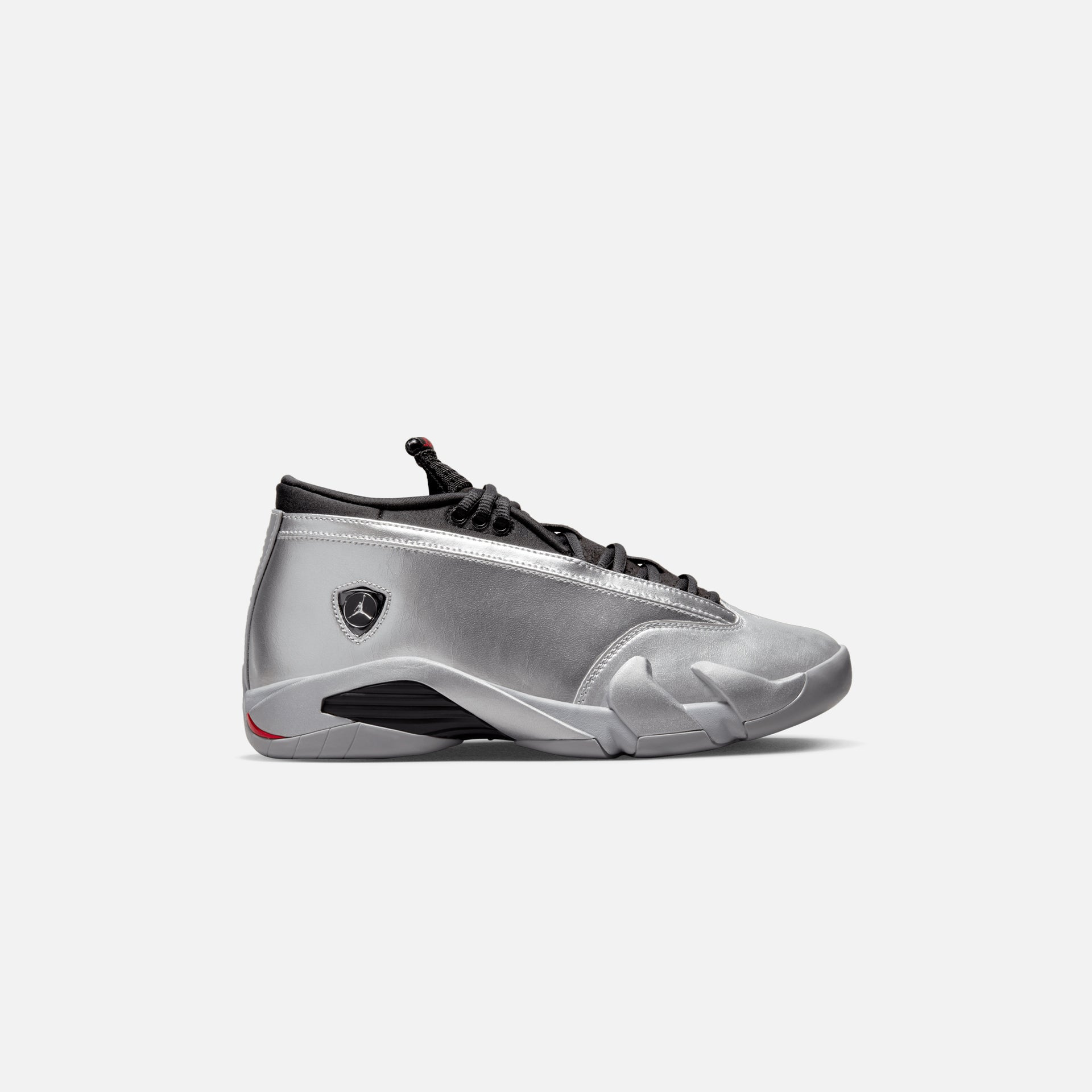 Nike WMNS Air Jordan 14 Retro Low - Metallic Silver / Fire Red / Wolf Grey / Black