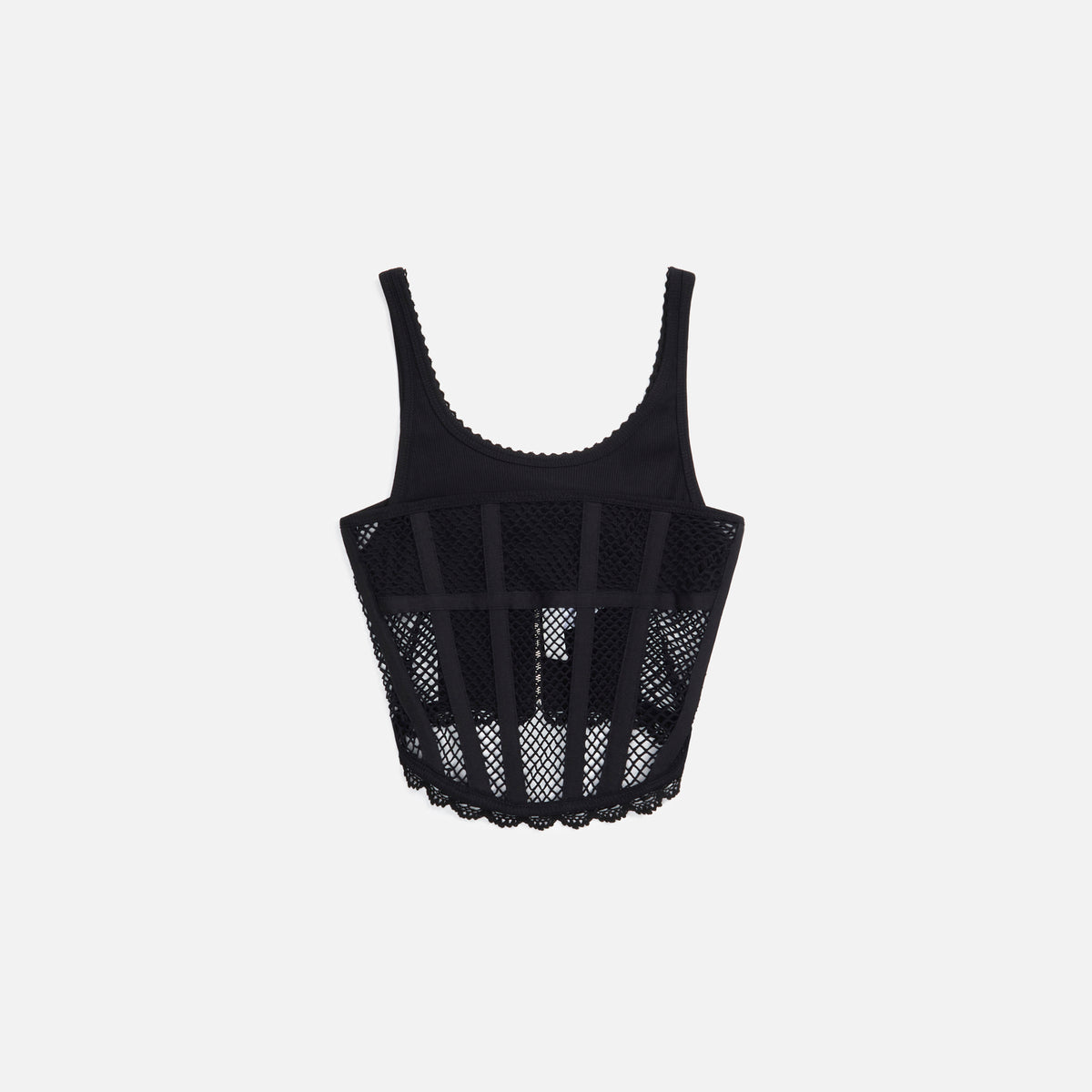 Dion Lee Net Lace Suspeded Corset - Black