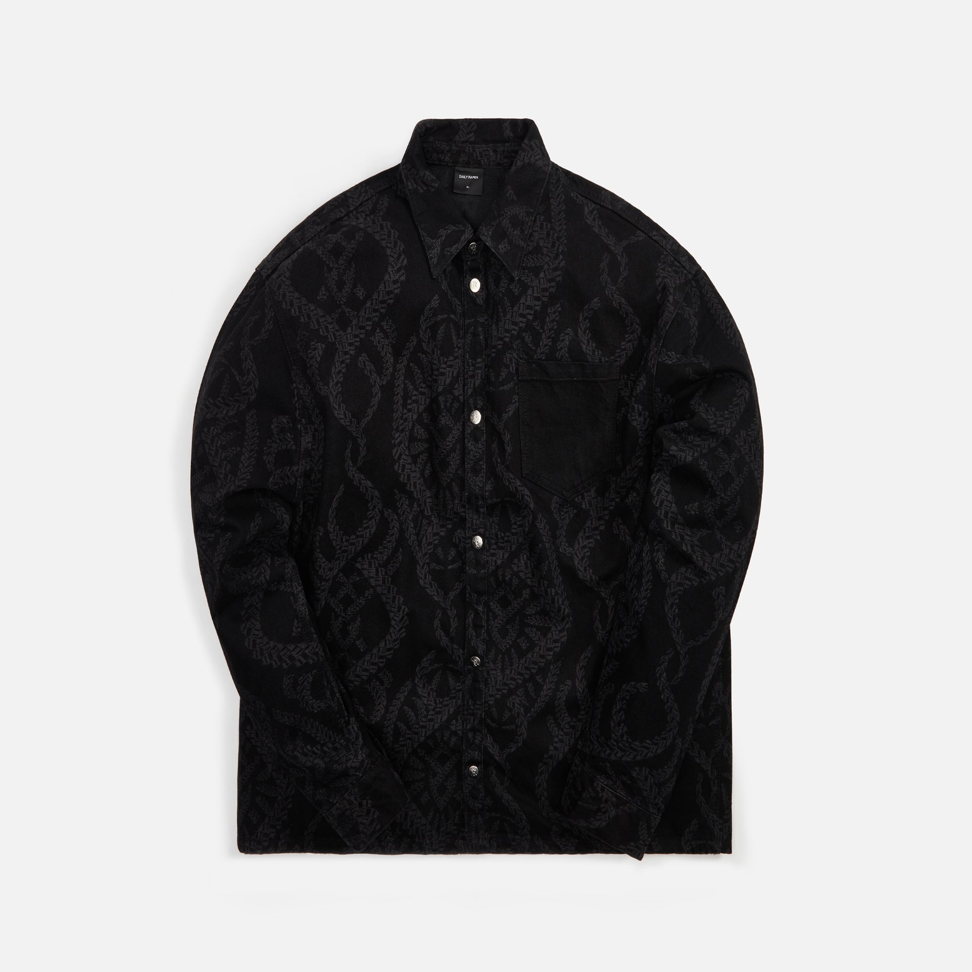 Daily Paper Laro Relaxed Fit L/S Shirt - Black Braids