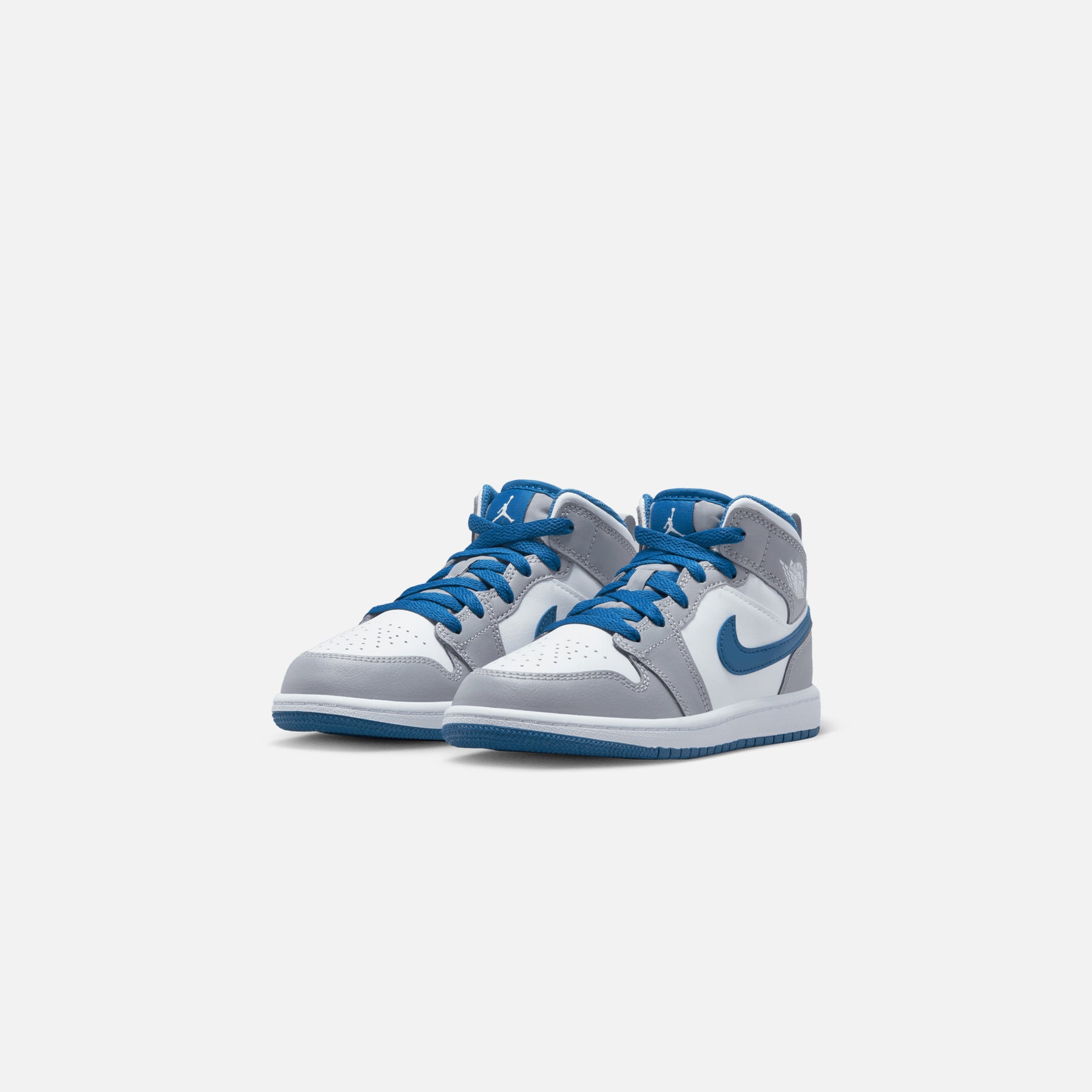 Nike Pre-School Air Jordan 1 Mid - Cement Grey / White / True Blue