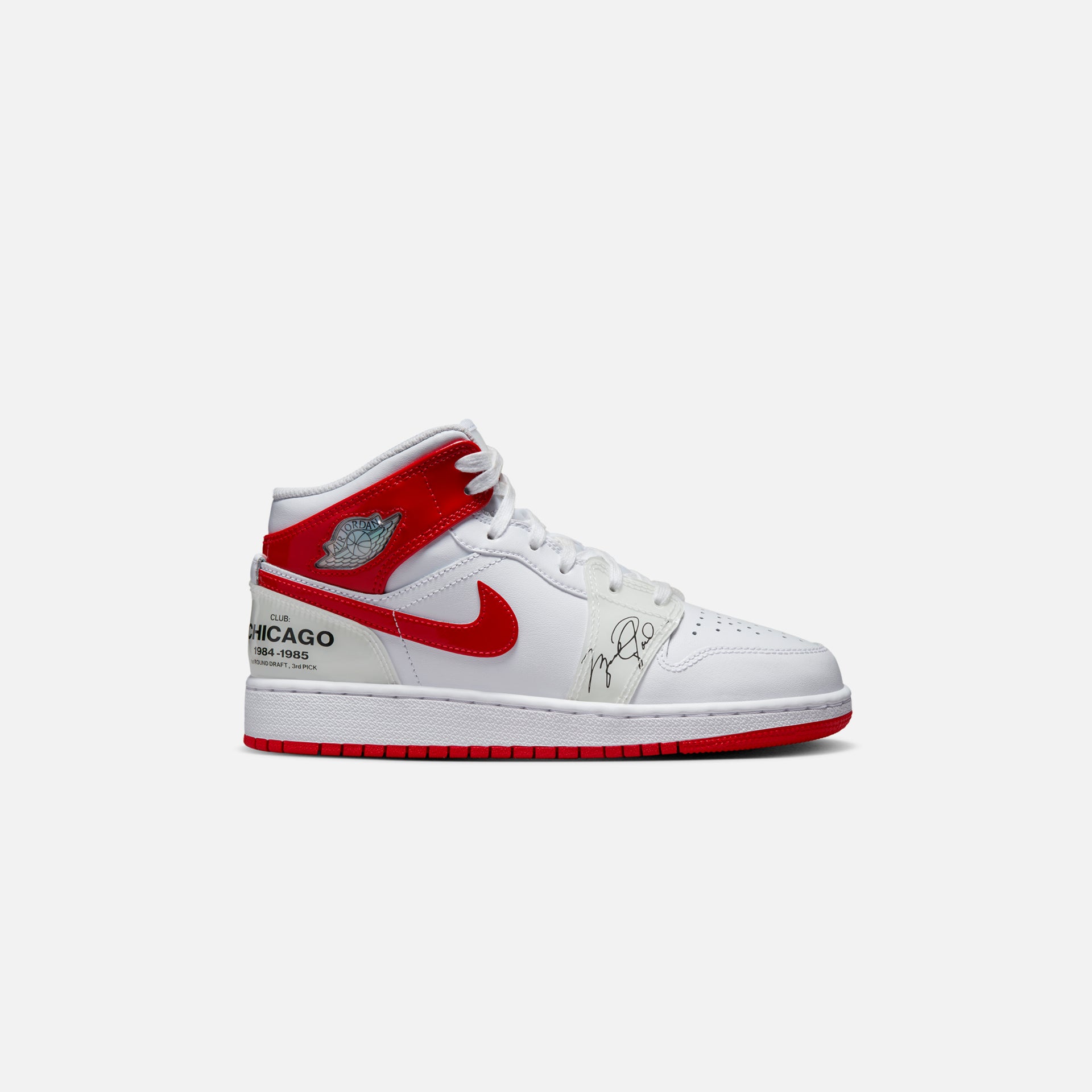 Nike Grade School Air Jordan 1 Mid SS - White / University Red