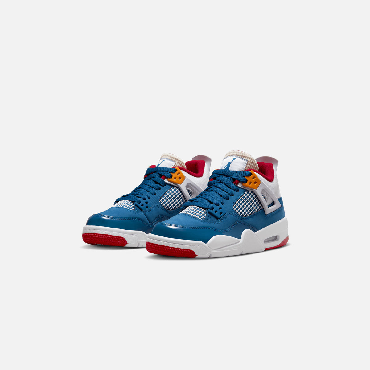 Nike Grade School Air Jordan 4 Retro - French Blue / White / Gym Red / Pearl White