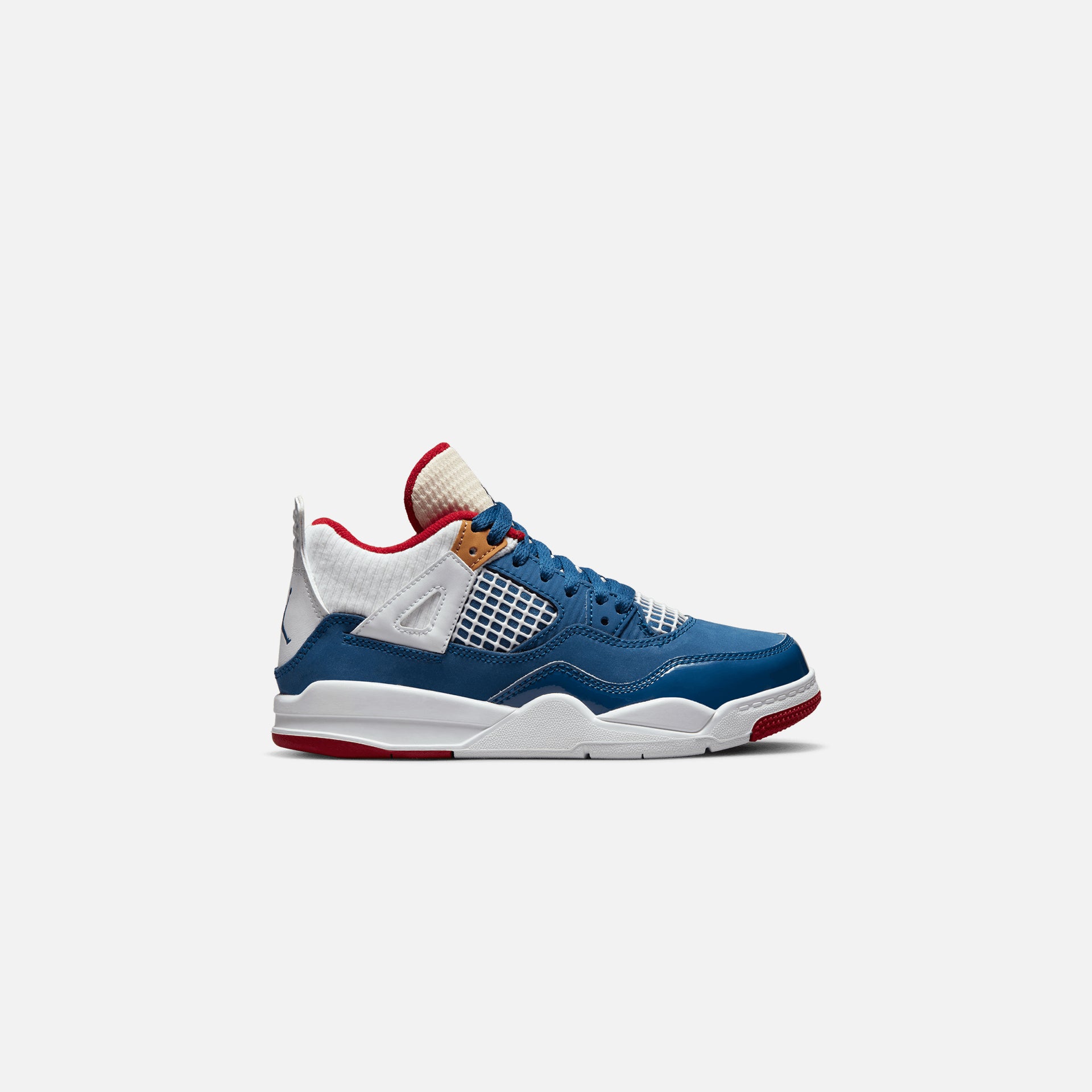 Nike Pre-School Air Jordan 4 Retro - French Blue / White / Gym Red / Pearl White