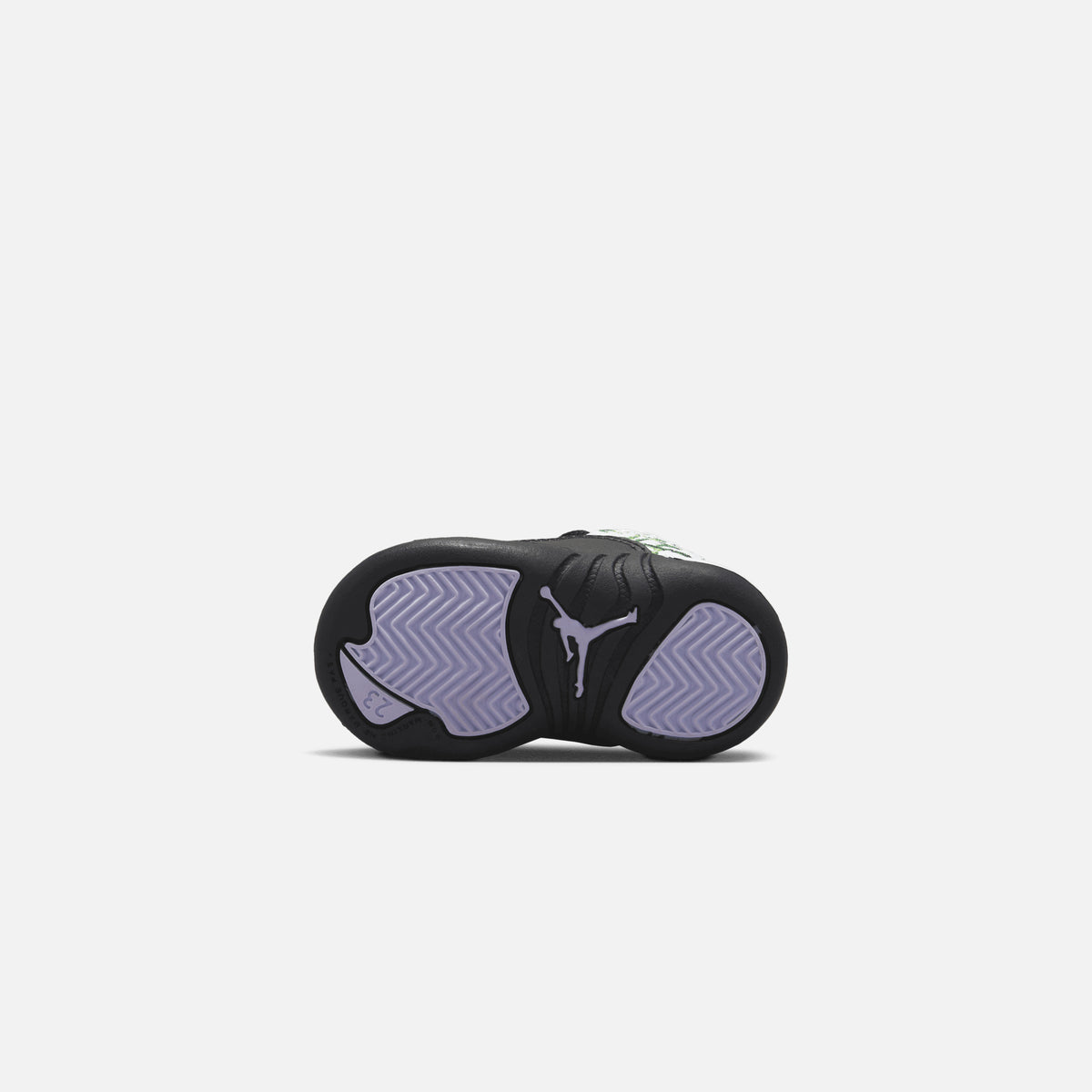 Nike Toddler Air Jordan 12 Retro - White / Black / Vivid Green / Lavender Mist / Team Green