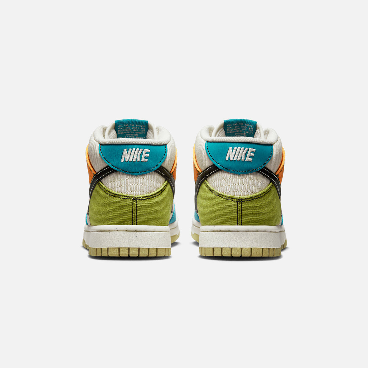 Nike Dunk Mid - Pale Ivory / Black / Mineral Teal / Moss
