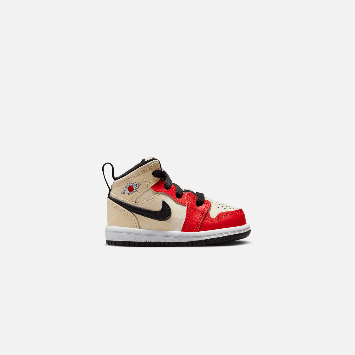 Nike Toddler Air Jordan 1 Mid SS - Muslin / Chile Red / Black / White