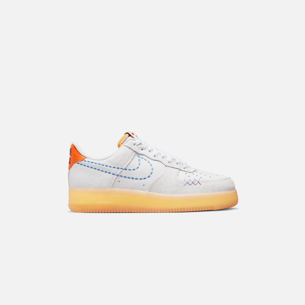 Nike Air Force 1 `07 LV8 - White / University Blue / Safety Orange