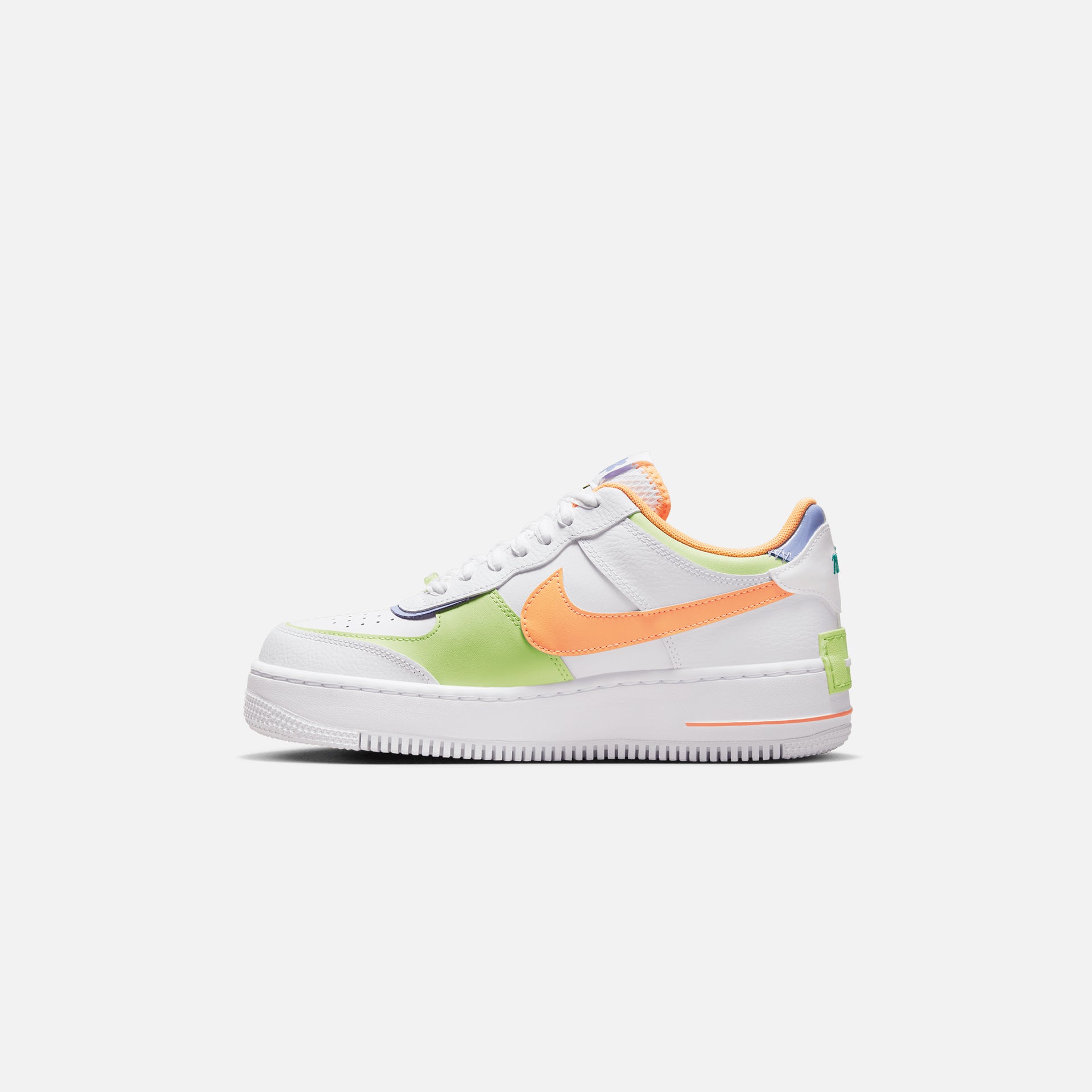 Nike Wmns Air Force 1 Shadow - White / Peach / Light Liquid Lime / White