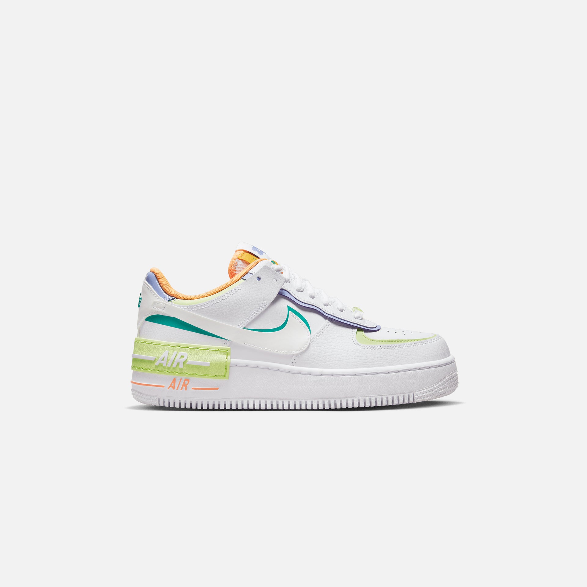 Nike Wmns Air Force 1 Shadow - White / Peach / Light Liquid Lime / White