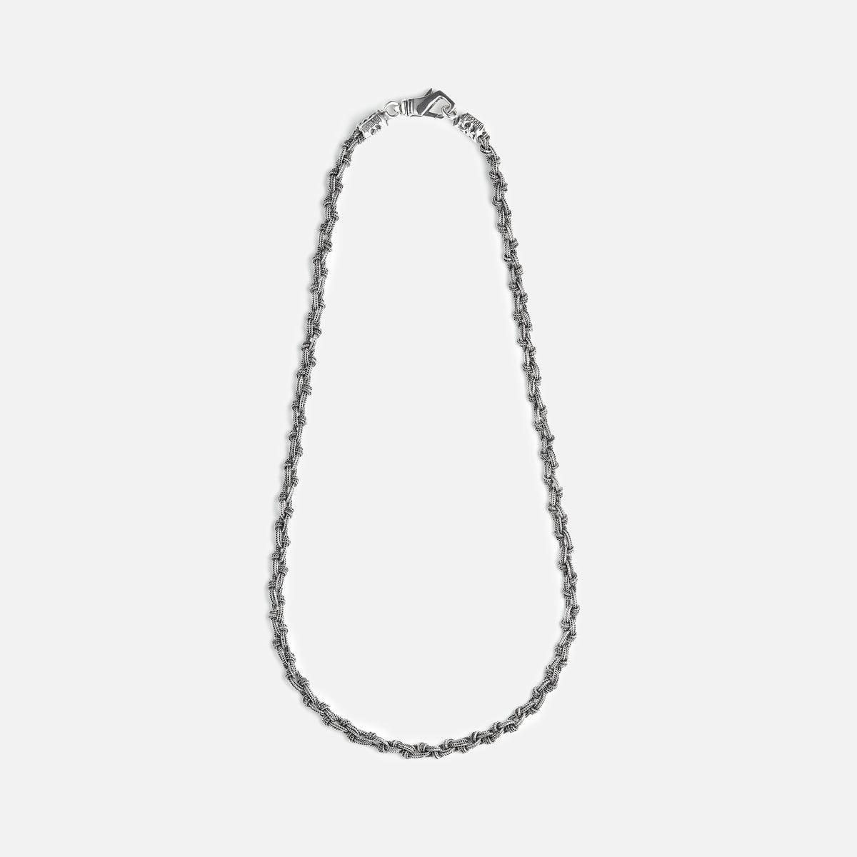 Emanuele Bicocchi Knot Braid Necklace - Sterling Silver