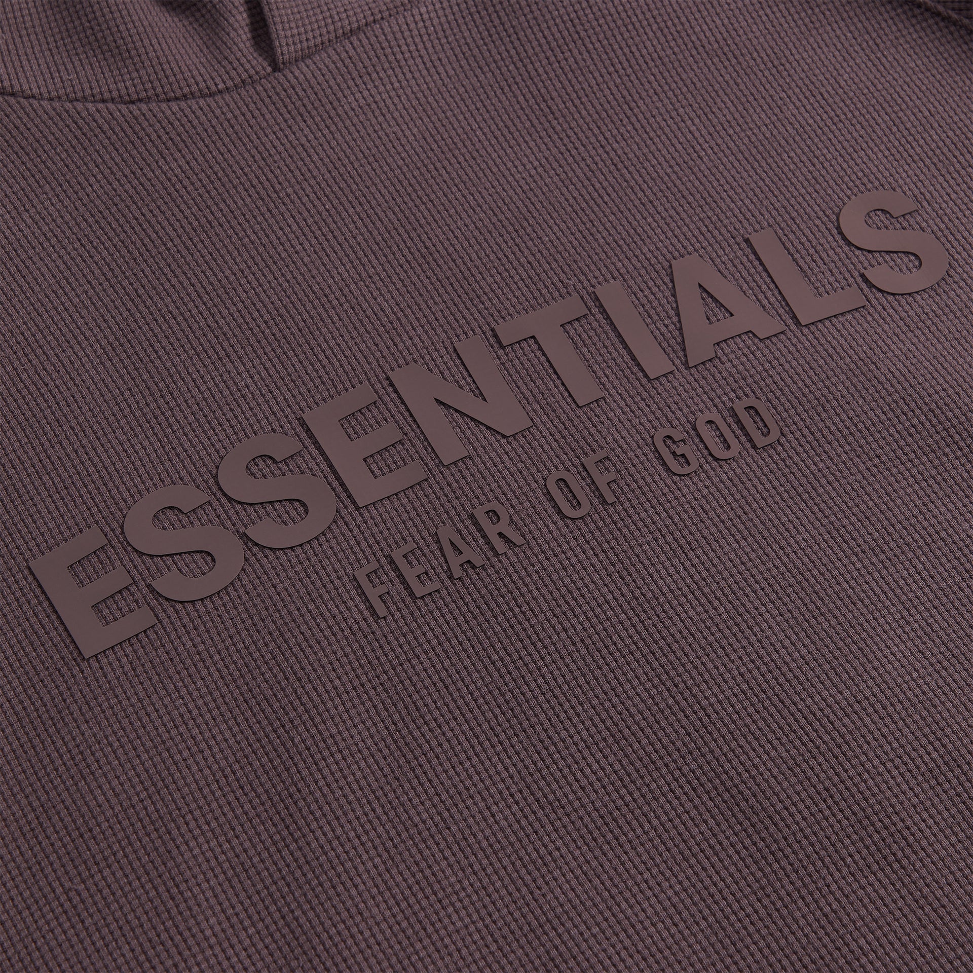 Essentials Heavy Waffle Raglan Hoodie - Plum