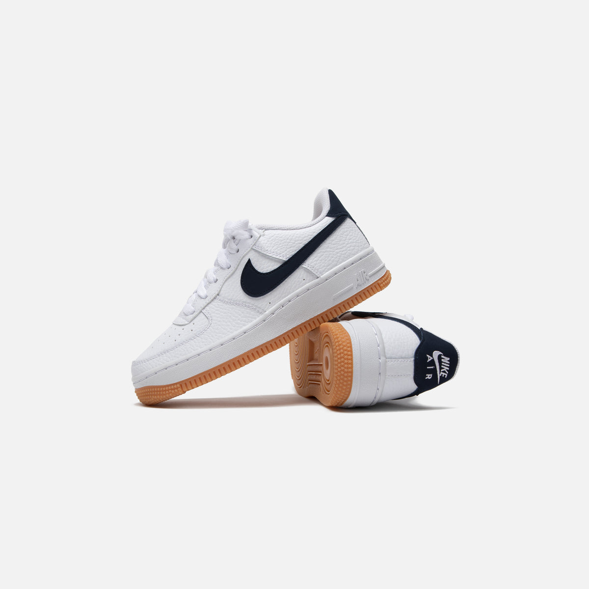 Nike Grade School Air Force 1 - White / Obsidian / University Red / Gum