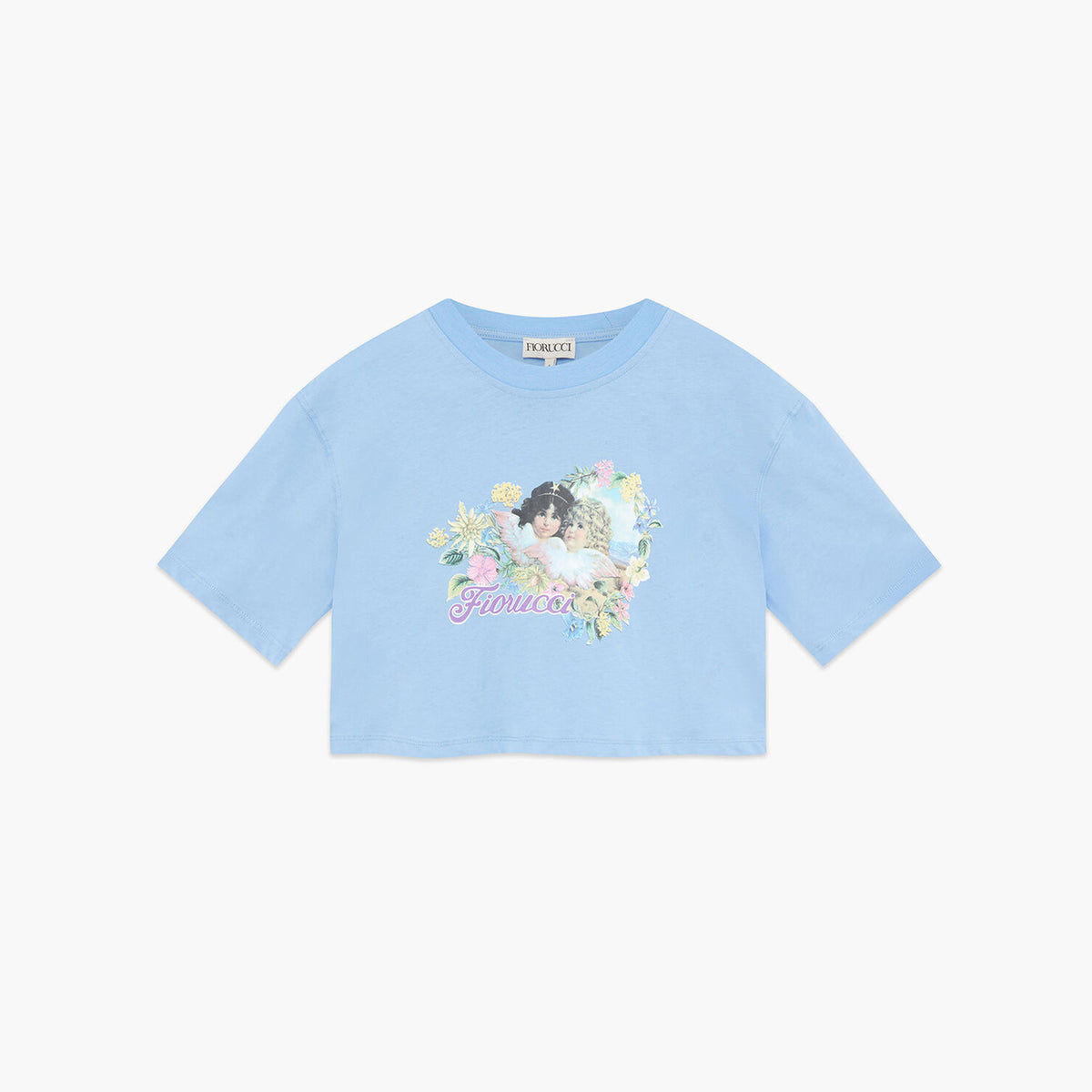 Fiorucci Alpine Angels Crop Tee - Pale Blue