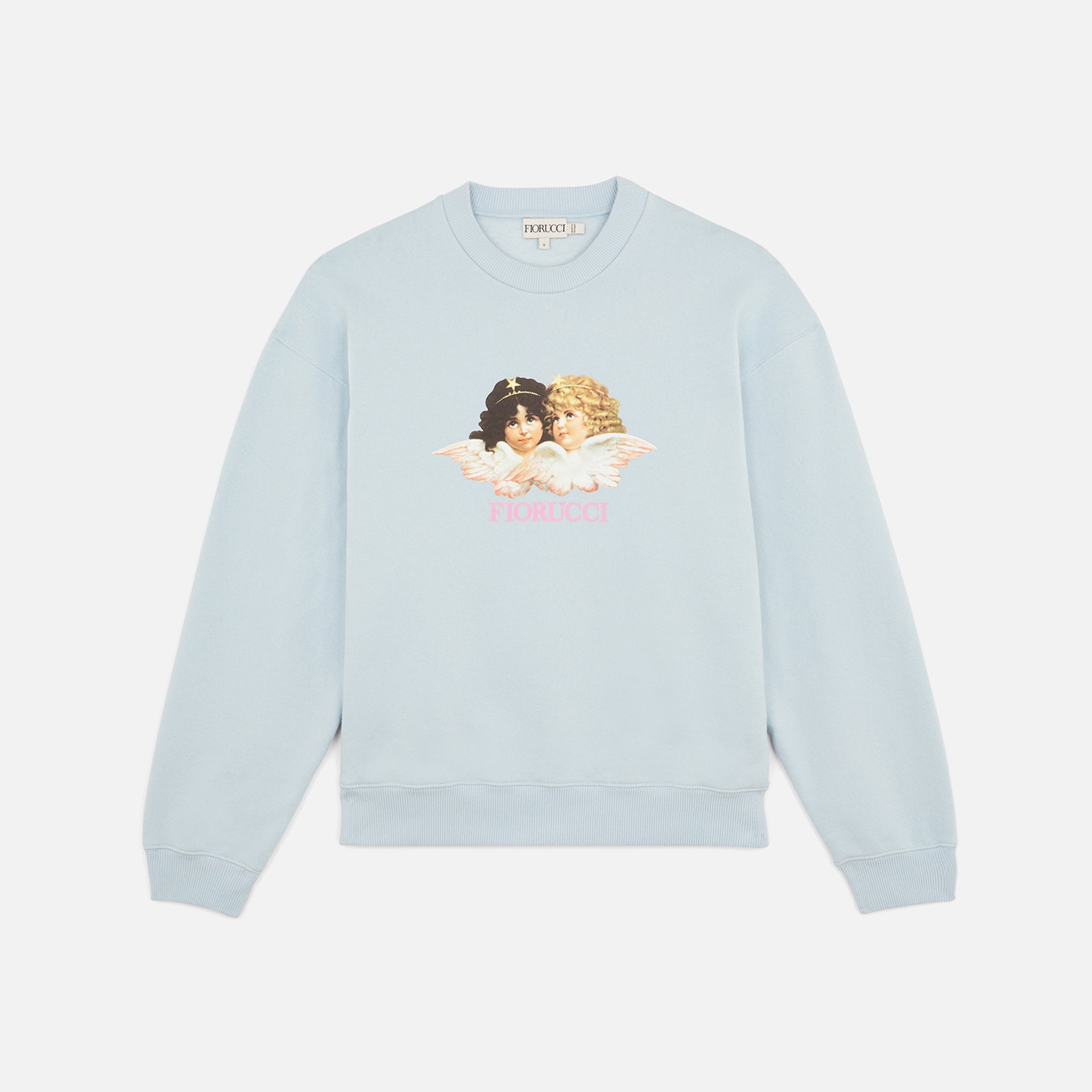 Fiorucci Crewneck Angel Sweatshirt - Light Blue