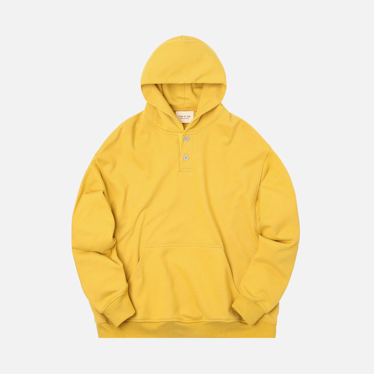 Fear of God Everyday Henley Hoodie - Garden Glove Yellow