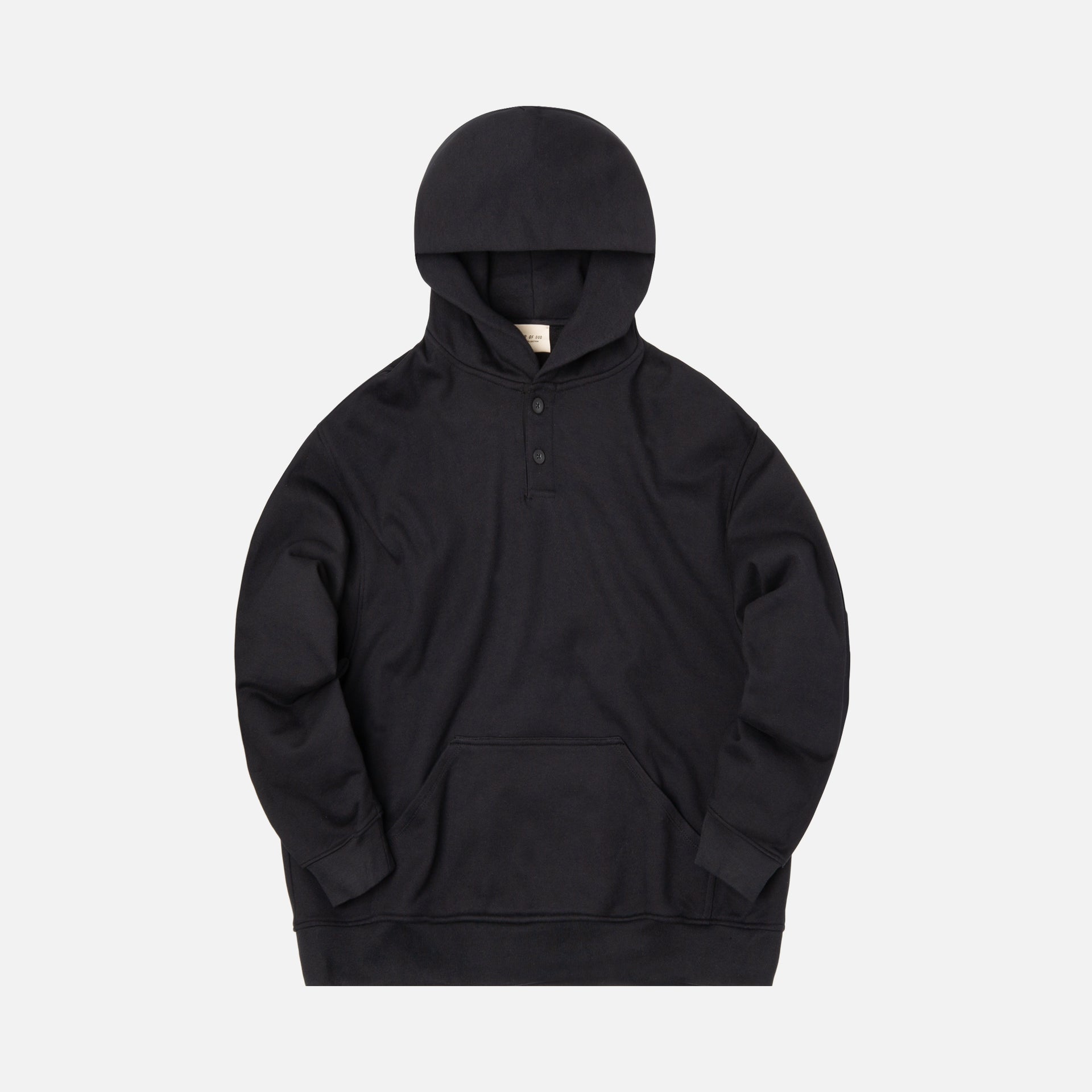Fear of God Everyday Henley Hoodie - Vintage Black