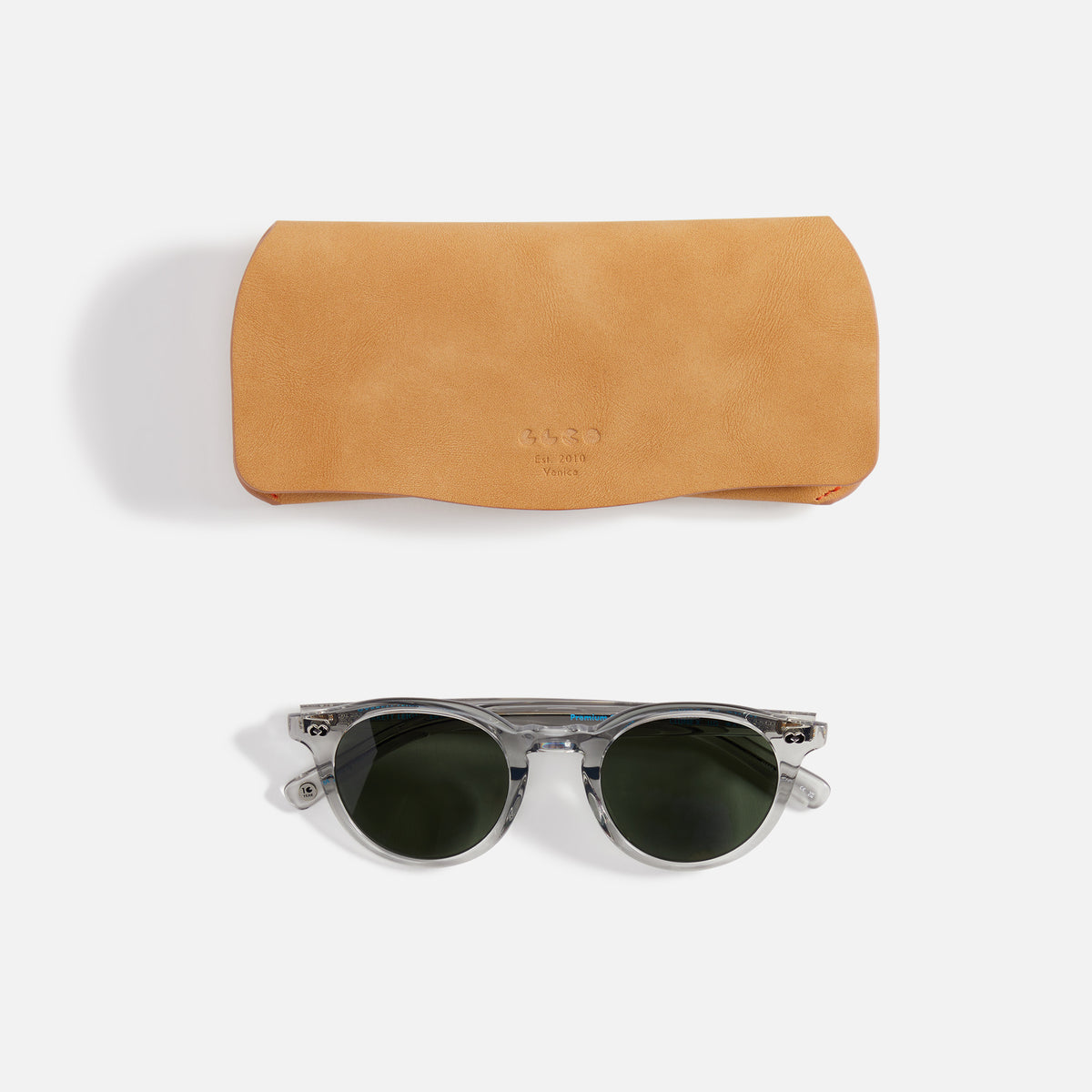 Garrett Leight Clune x Sun - Light Grey / Pure Green