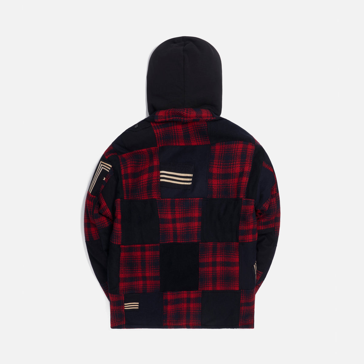 Greg Lauren Sailor Plaid Boxy Hooded - Red / Black