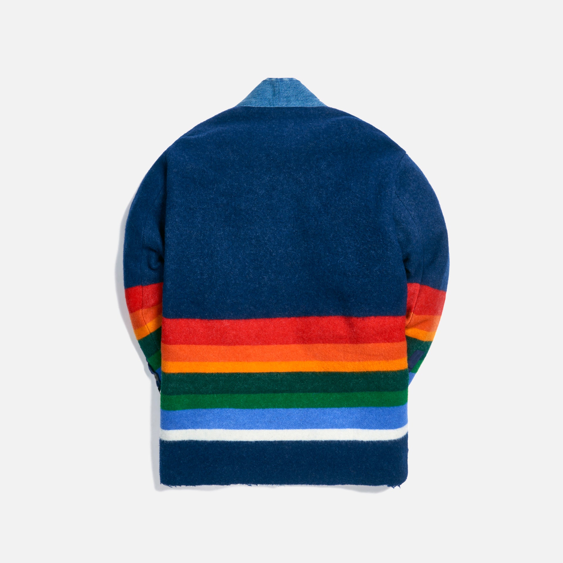 Greg Lauren Striped Blanket Boxy GL1 - Navy