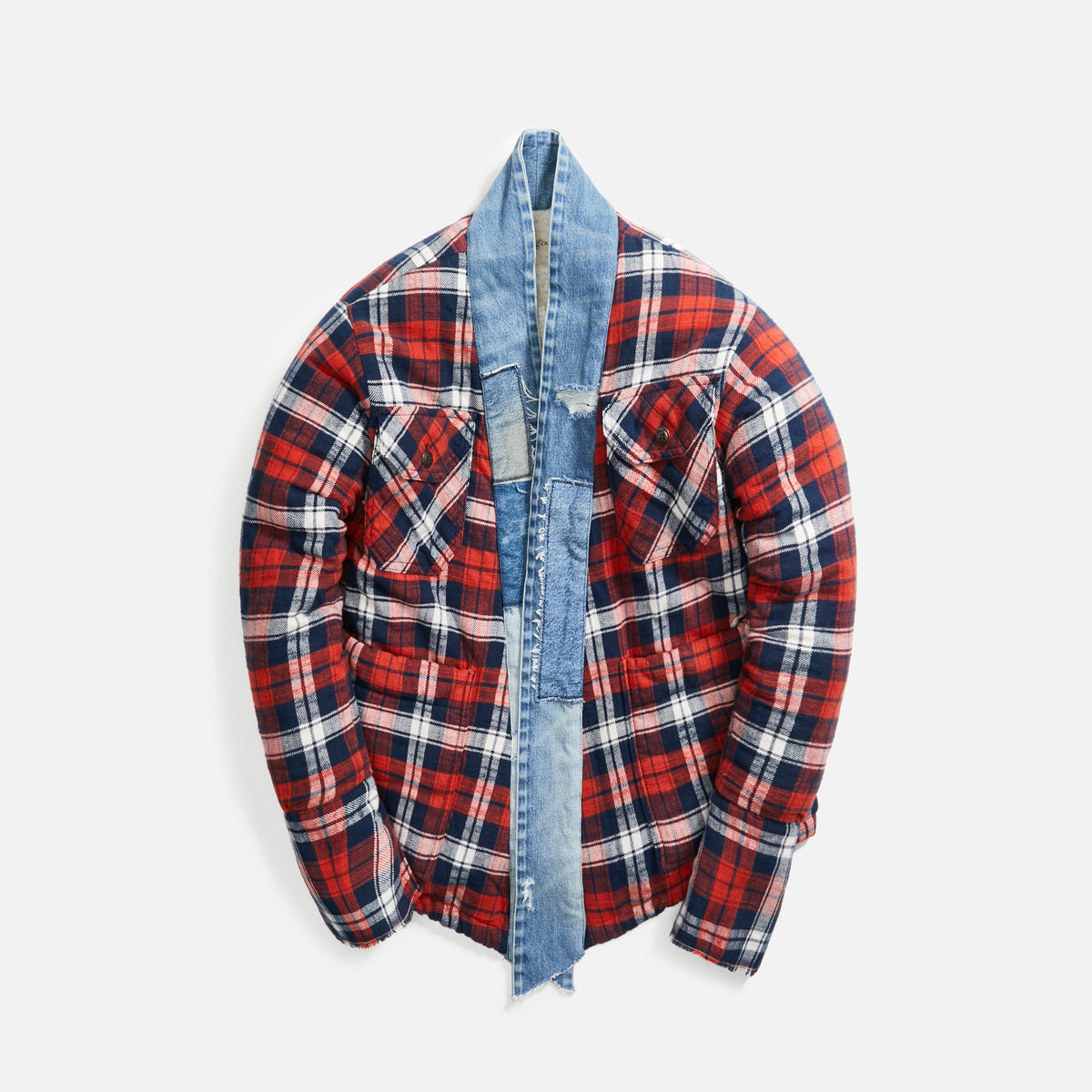 Greg Lauren Plaid Sherpa Lined GL1 - Red