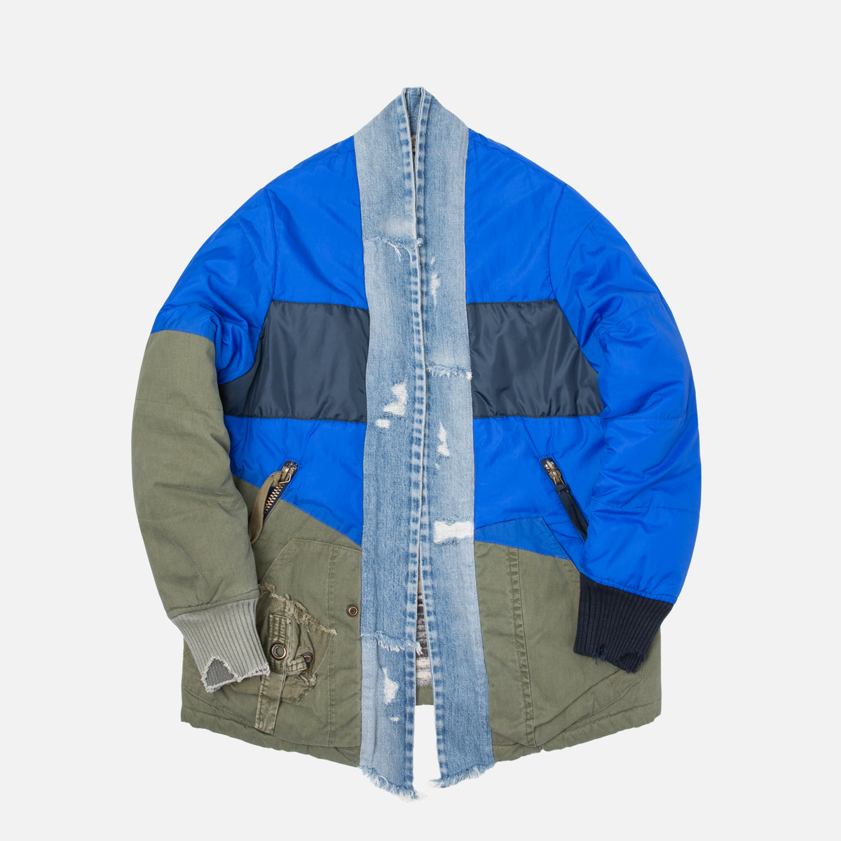 Greg Lauren 50/50 Nylon Puffy GL1 - Blue / Army