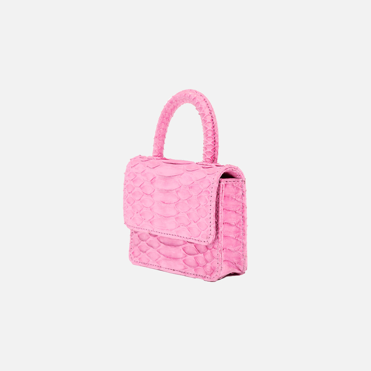 Gelareh Mizrahi Mico Mini Python Top Handle Bag Baby - Pink