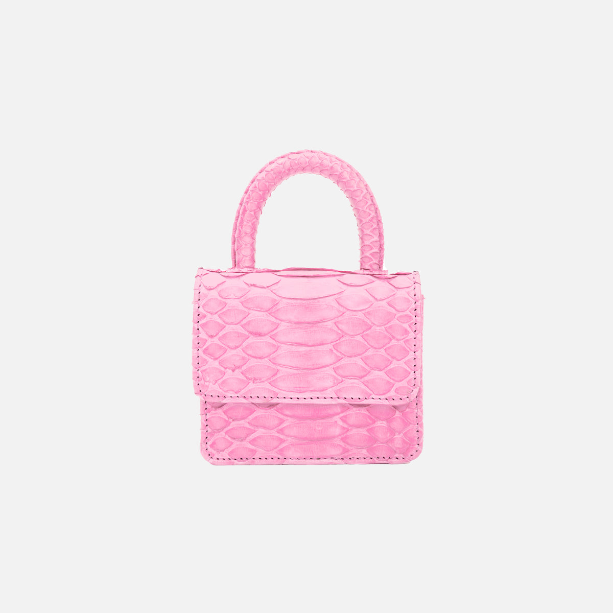 Gelareh Mizrahi Mico Mini Python Top Handle Bag Baby - Pink