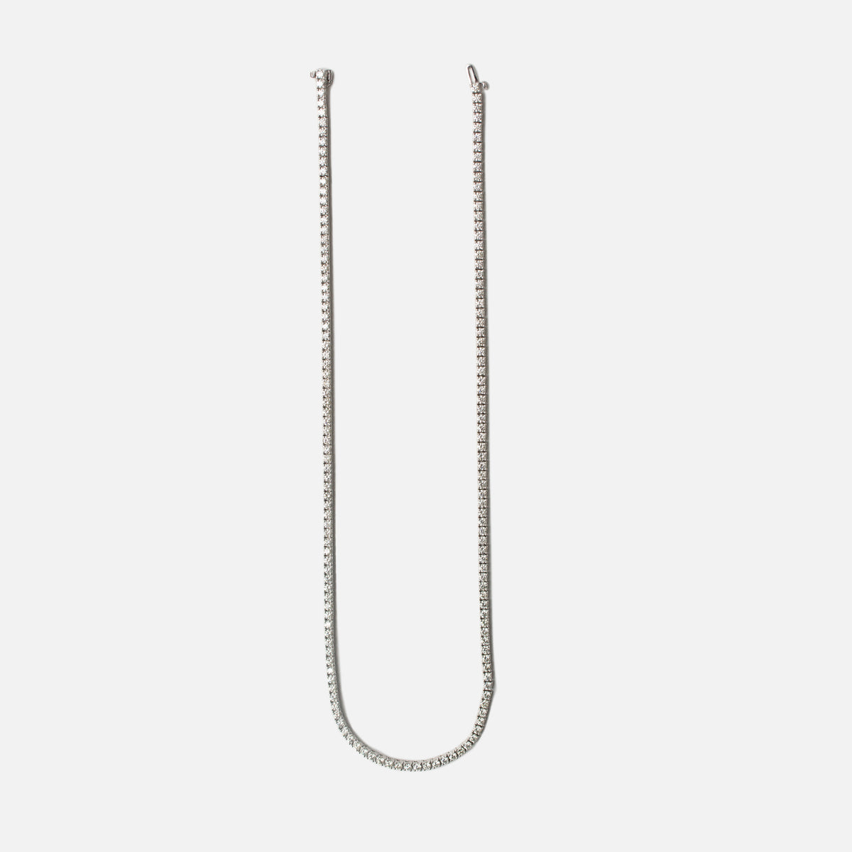 Greg Yuna Tennis Chain 20" Necklace - White Gold