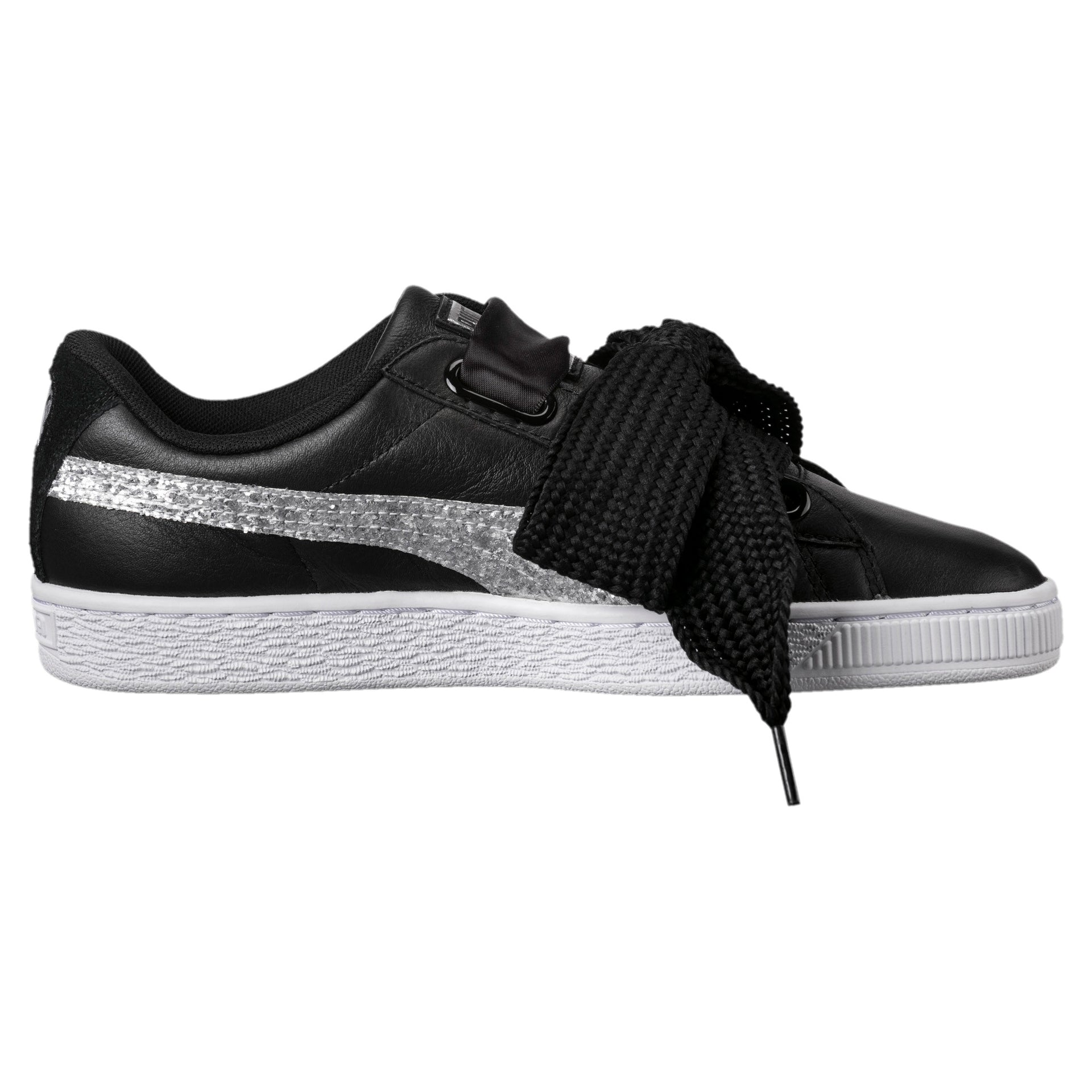 Puma WMNS Basket Heart Glitter - Black / Silver