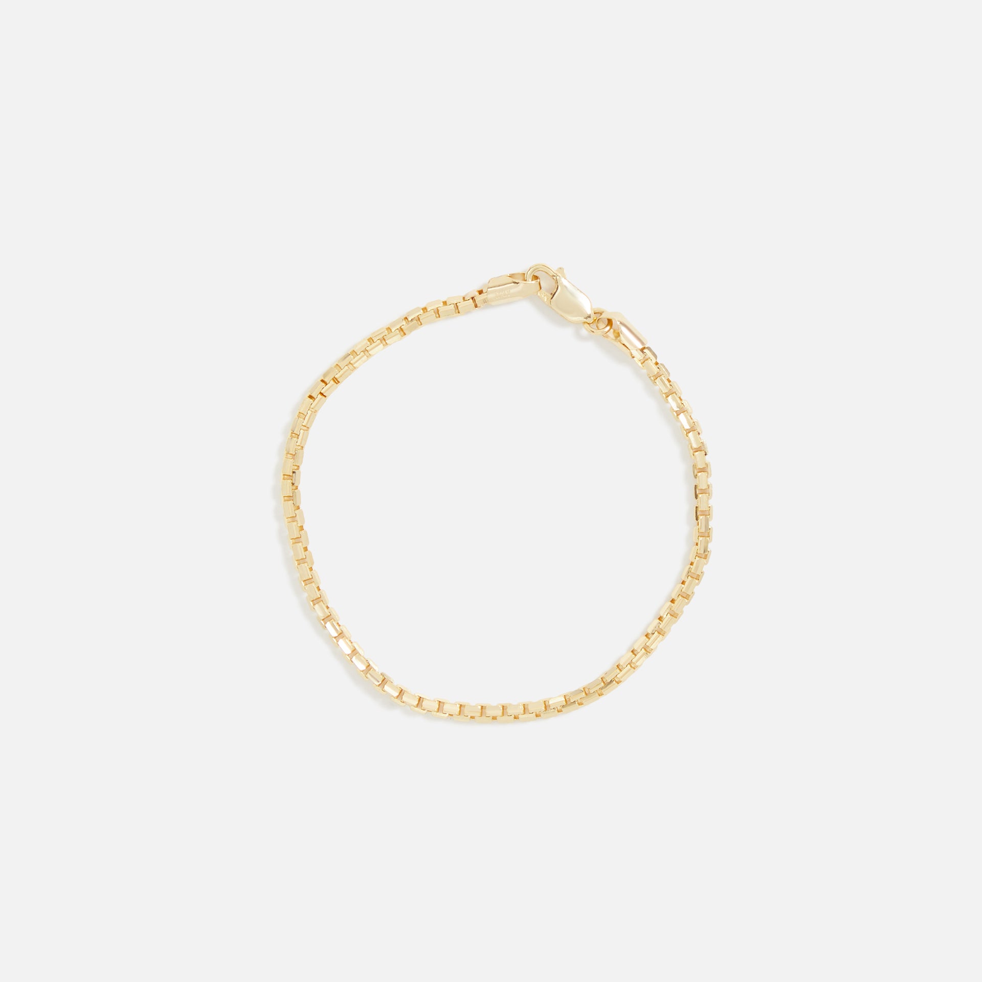 Her Children Knife Edge Boxy Chain Bracelet - Yellow Gold