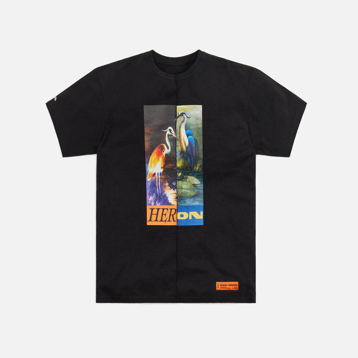 Heron Preston OS Split Herons Tee - Black
