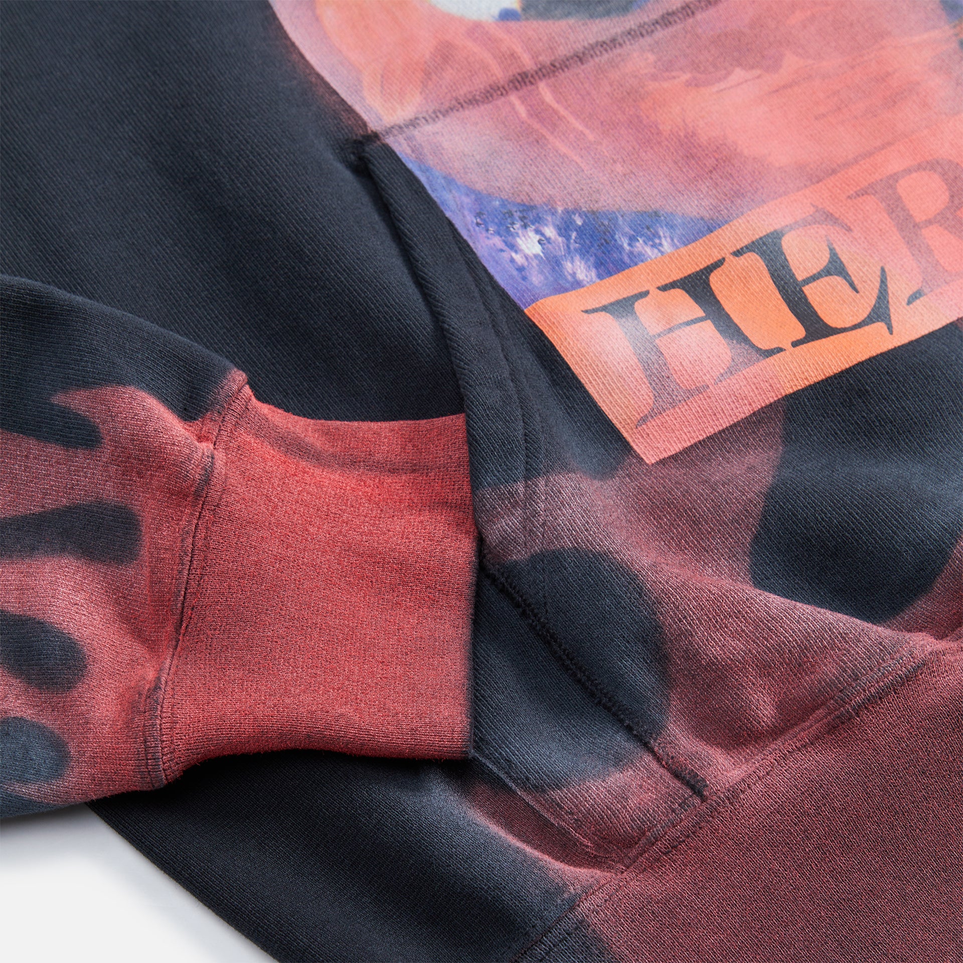 Heron Preston Times Flames Hoodie - Black Red