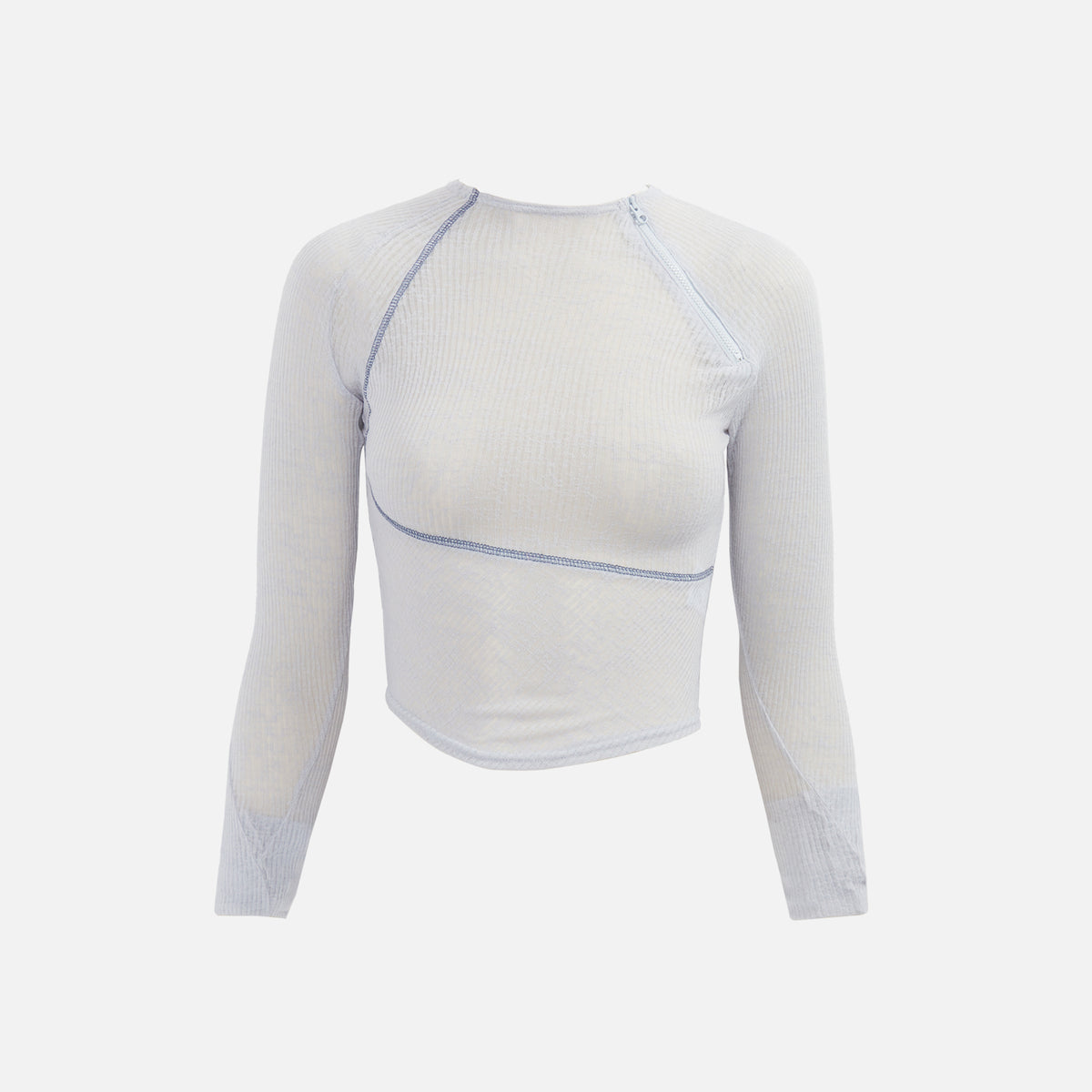 Hyein Seo Helix Long Sleeve Top - Sky Blue